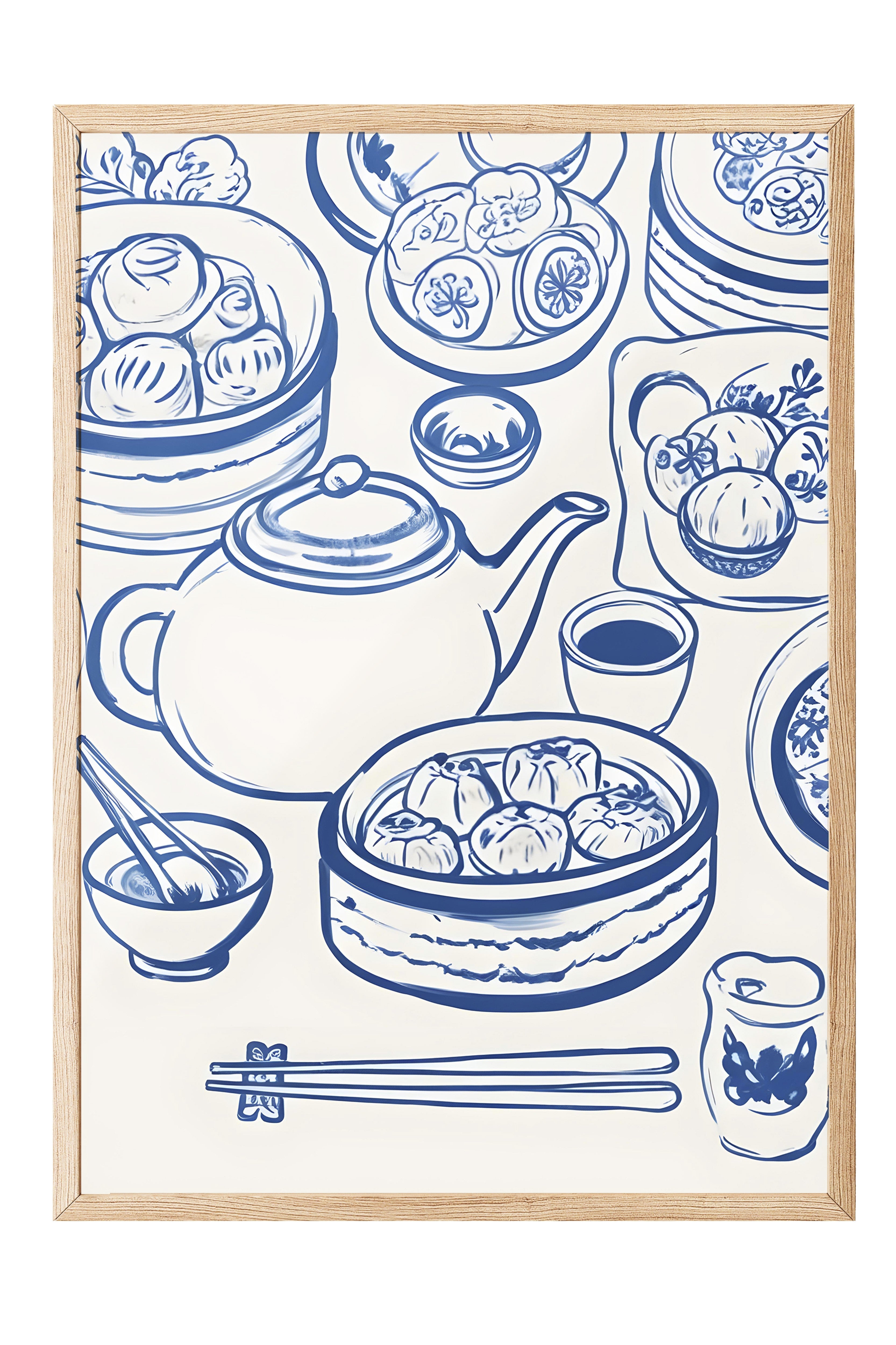 Ahşap Çerçeveli Tablo, Dumpling Table, Comfort Serisi Mutfak Ahşap Tablo, NO:109119