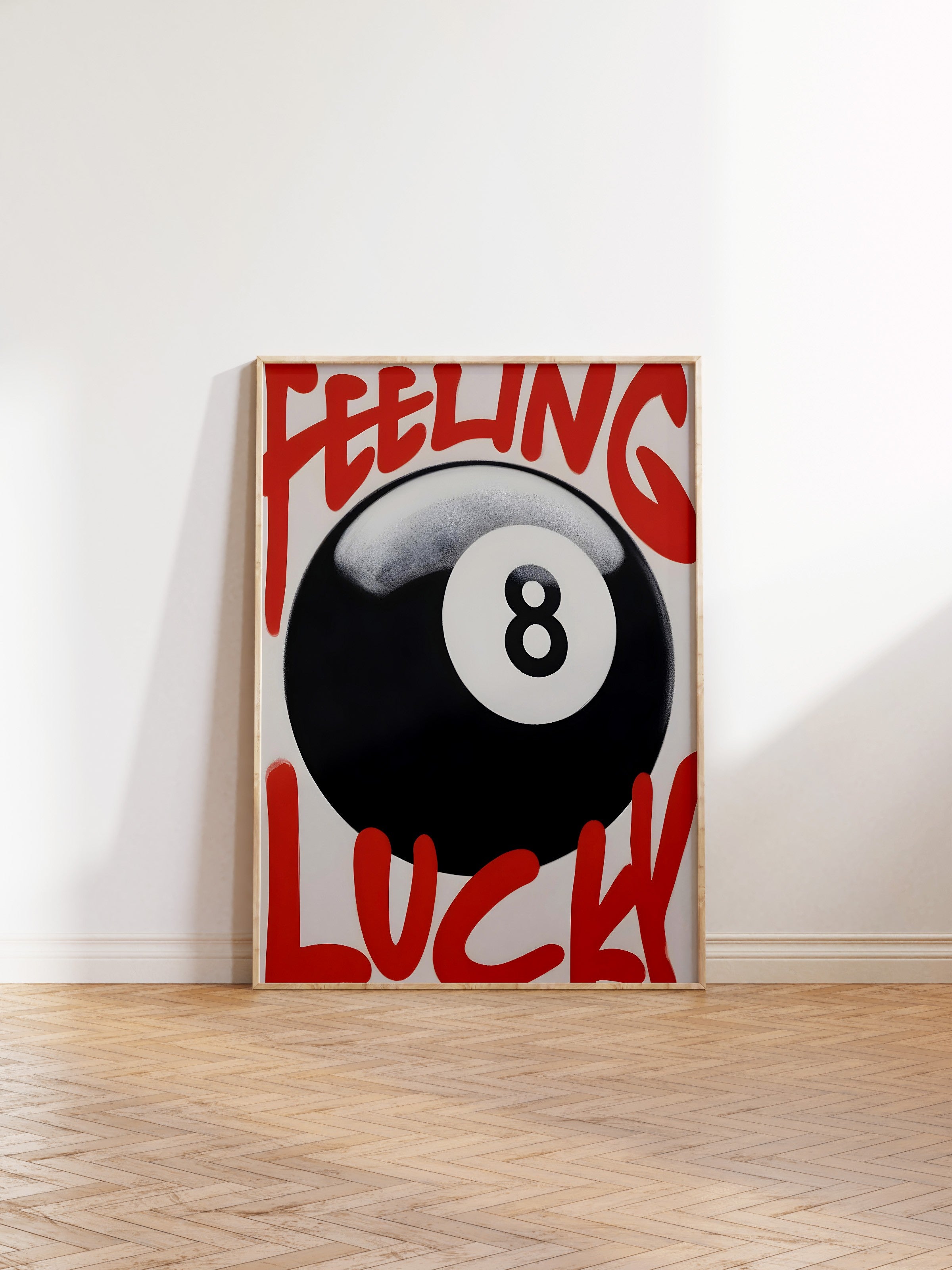 Ahşap Çerçeveli Tablo, Feeling Luck, Comfort Serisi Poster ve Ahşap Tablo, NO:108925