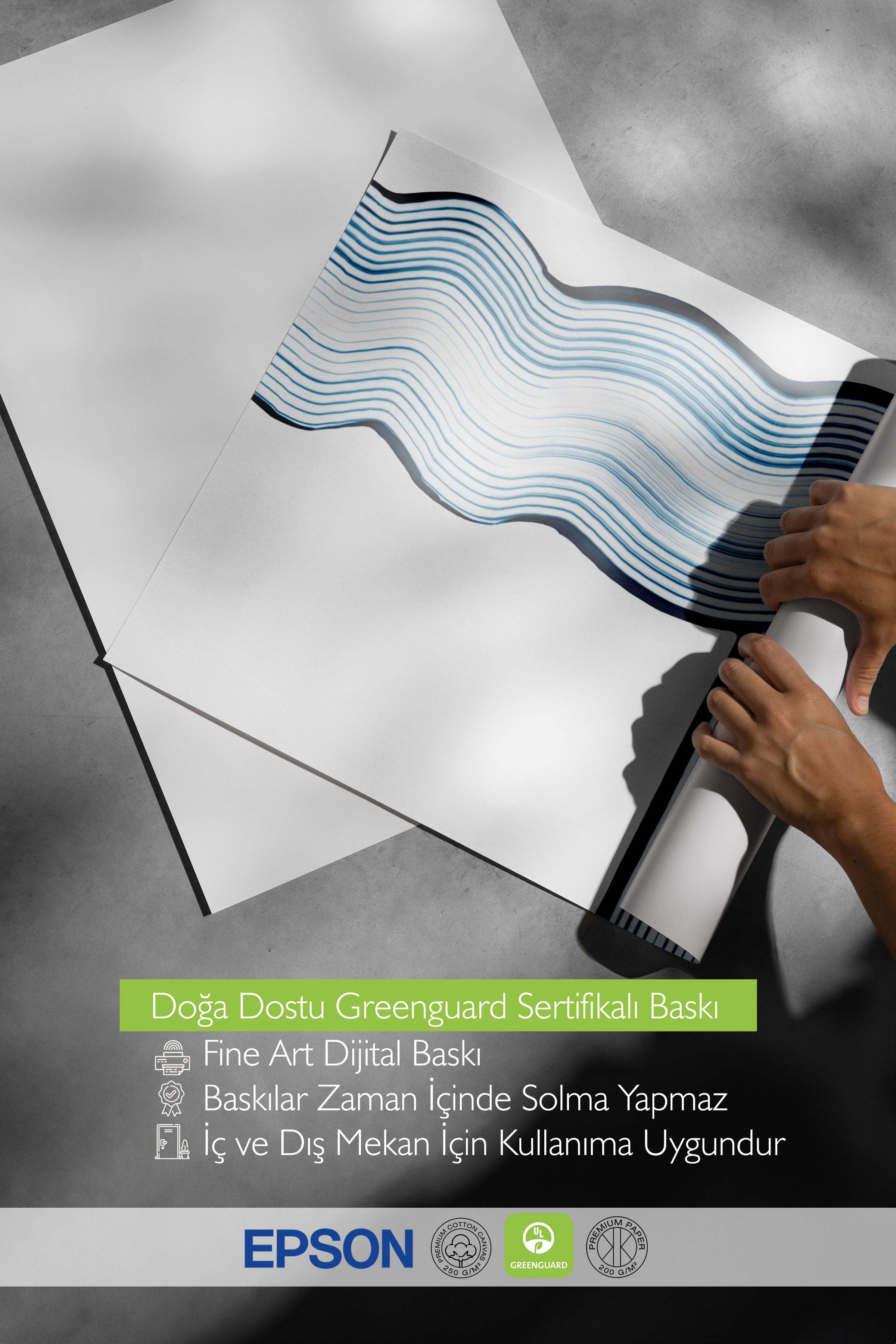 Ahşap Çerçeveli Tablo, Hatlar, Minimalist, Mavi, Beyaz Renk Poster, 2025 Yaz Seçkisi, NO:109793