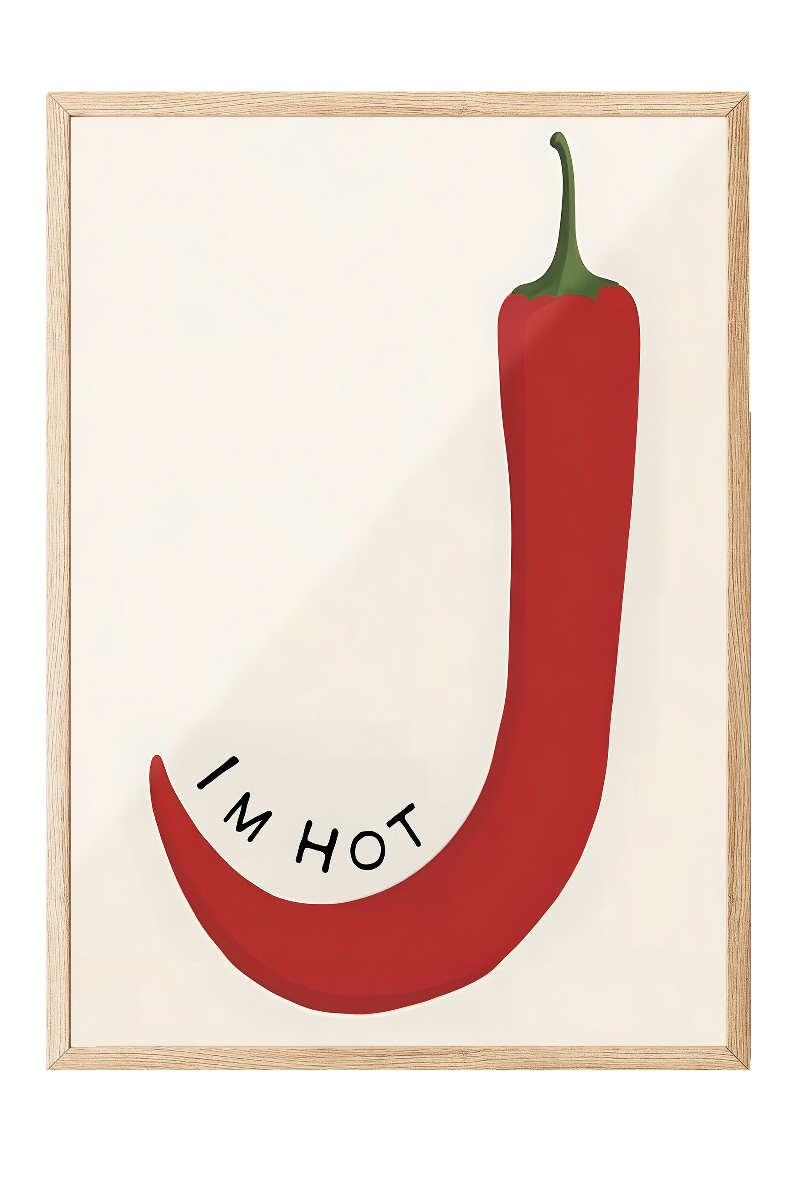 Ahşap Çerçeveli Tablo, I'm Hot, Comfort Serisi Mutfak Ahşap Tablo, NO:109058