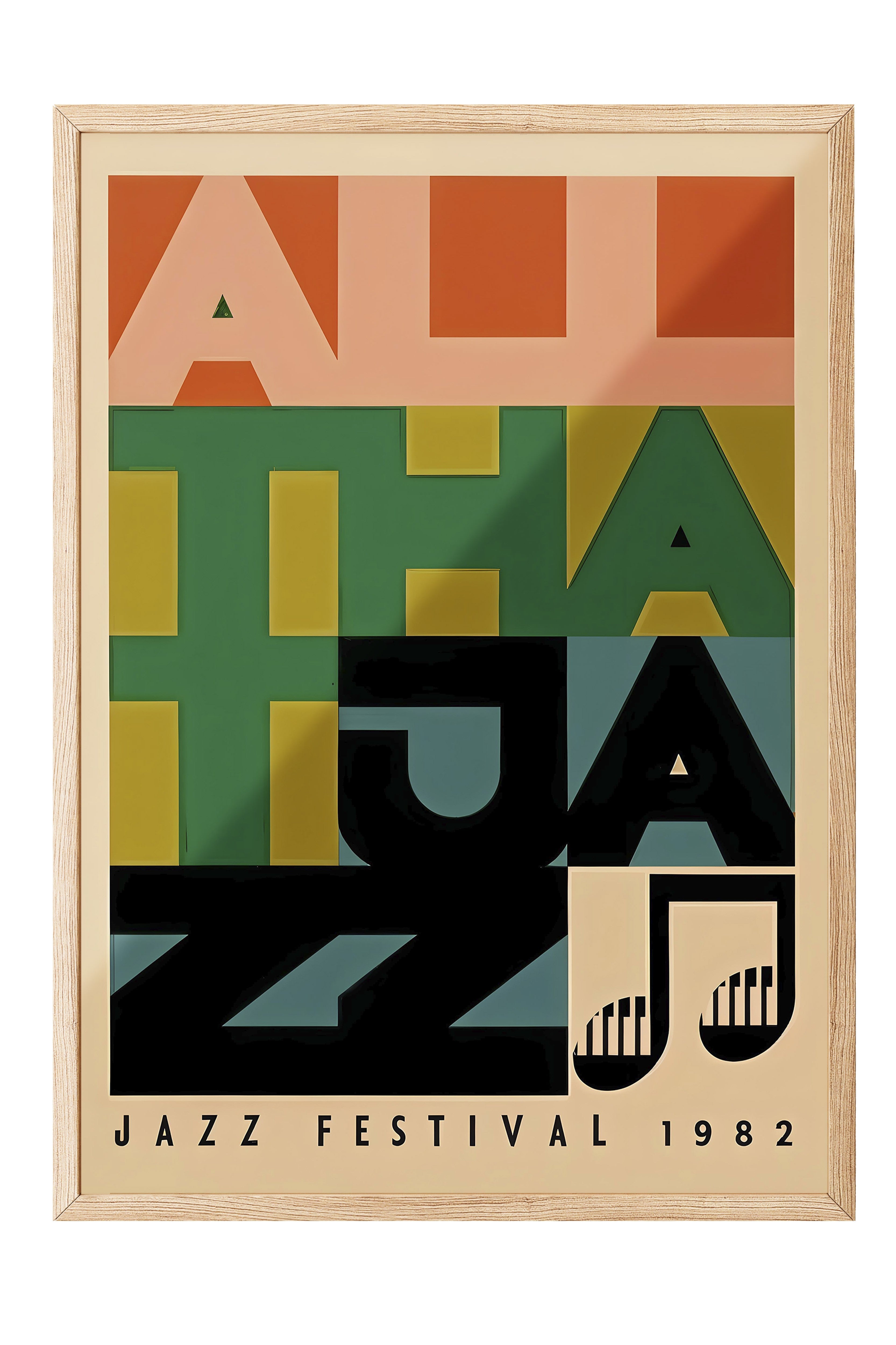 Ahşap Çerçeveli Tablo, Jazz Festival, Comfort Serisi Poster ve  Ahşap Tablo, NO:108975