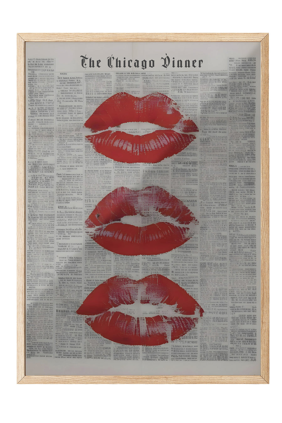 Ahşap Çerçeveli Tablo, Kisses for the newspaper, Comfort Serisi Poster ve Ahşap Tablo, NO:108923