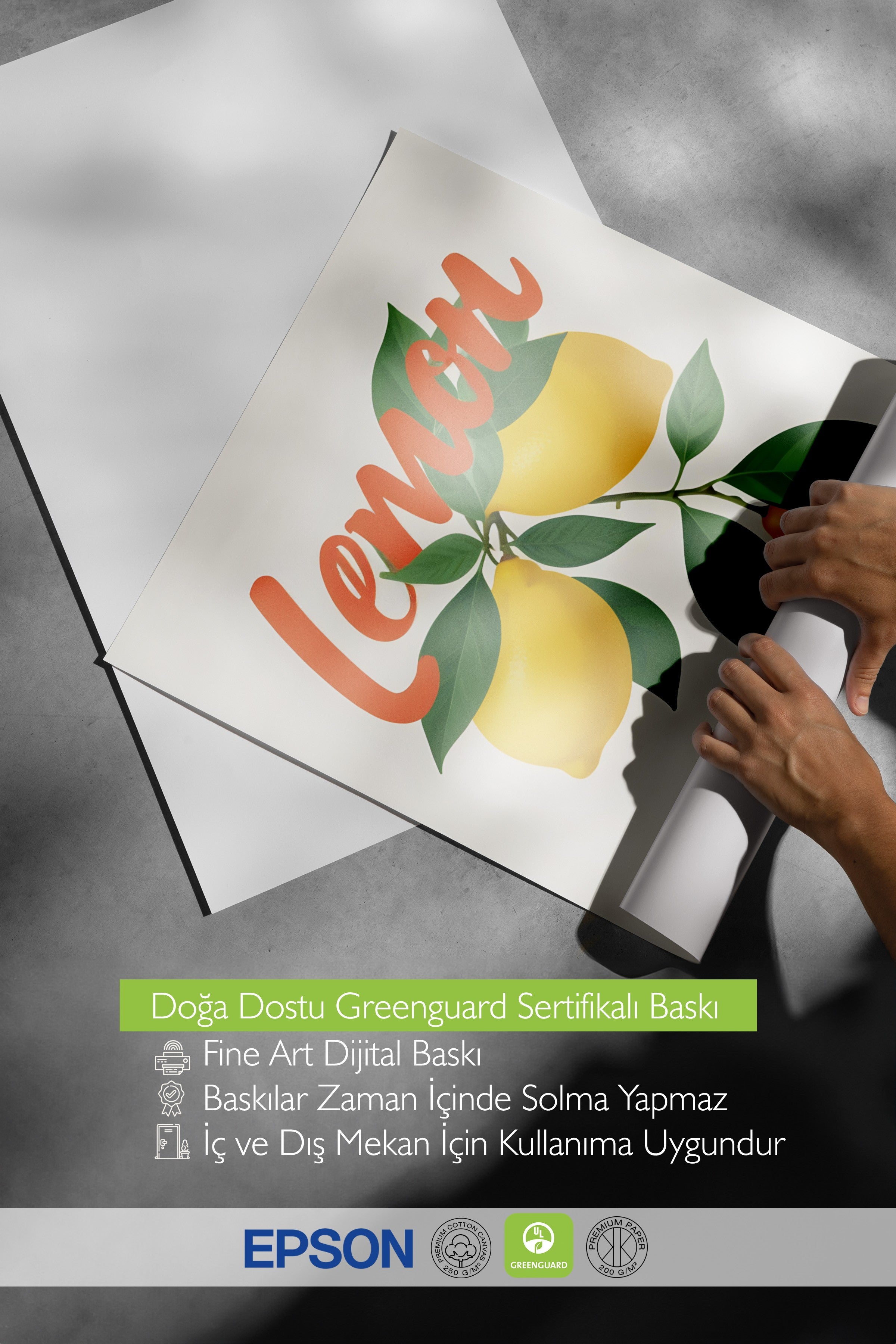 Ahşap Çerçeveli Tablo, Lemon, Comfort Serisi Mutfak Ahşap Tablo, NO:109126