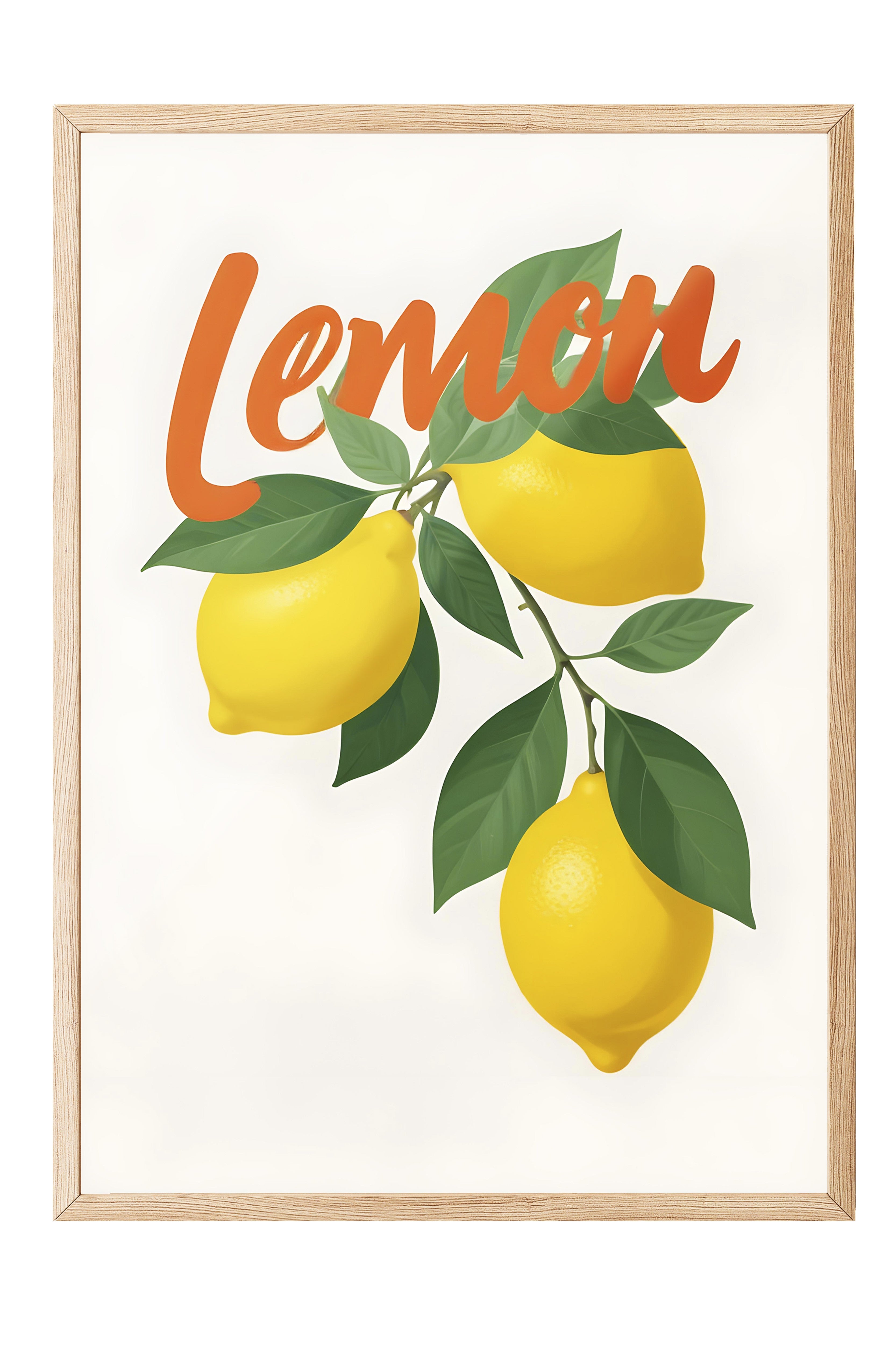 Ahşap Çerçeveli Tablo, Lemon, Comfort Serisi Mutfak Ahşap Tablo, NO:109126