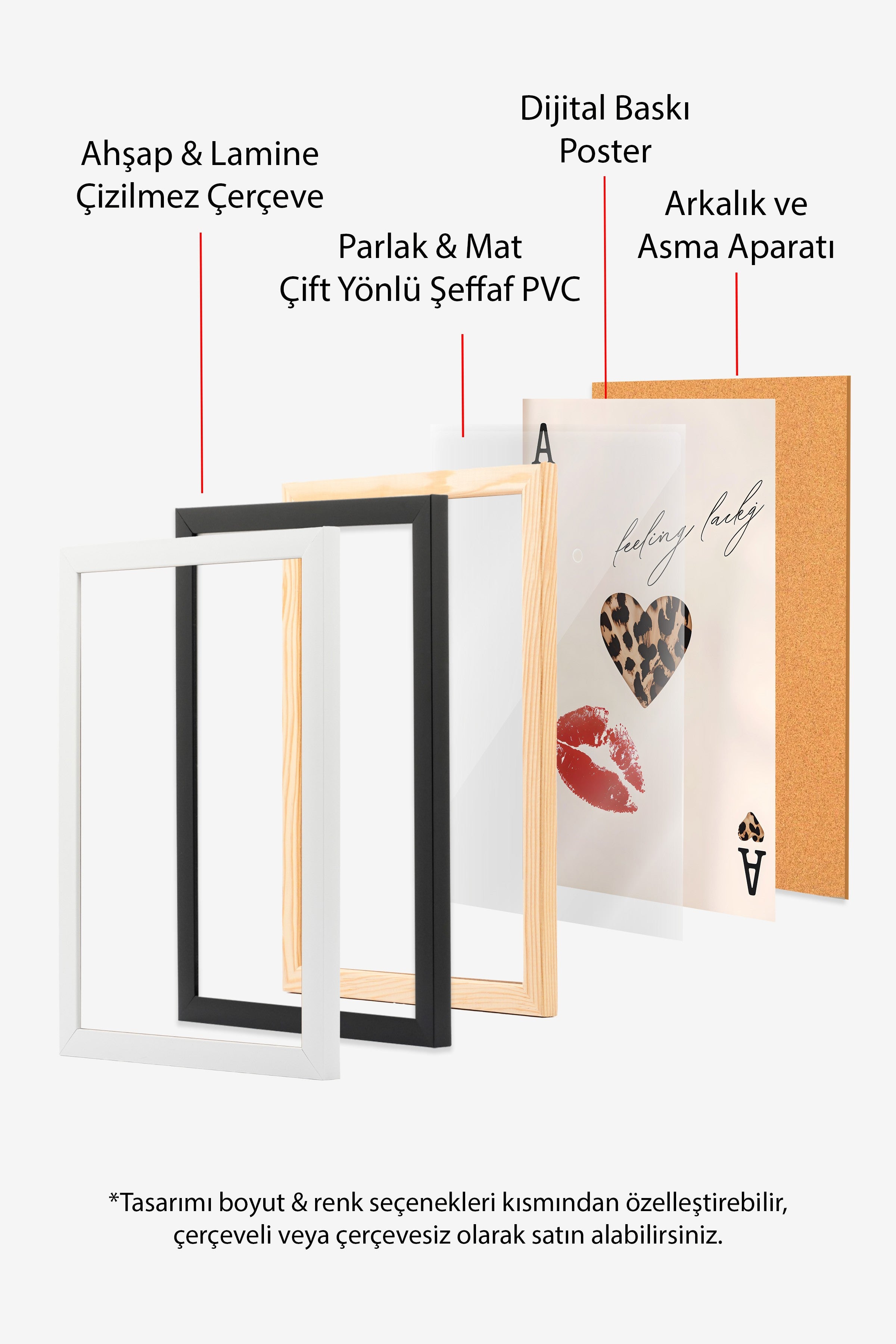 Ahşap Çerçeveli Tablo, Leopar İskambil Kartı, Comfort Serisi Poster ve Ahşap Tablo, NO:108953