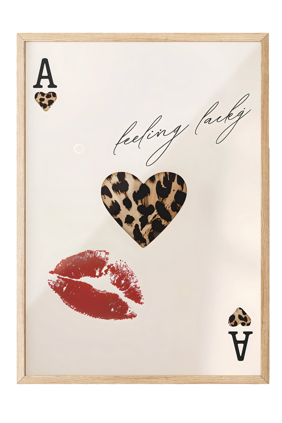 Farklı Tonlarda feeling lucky Poster – Ahşap Çerçeveli Tablo