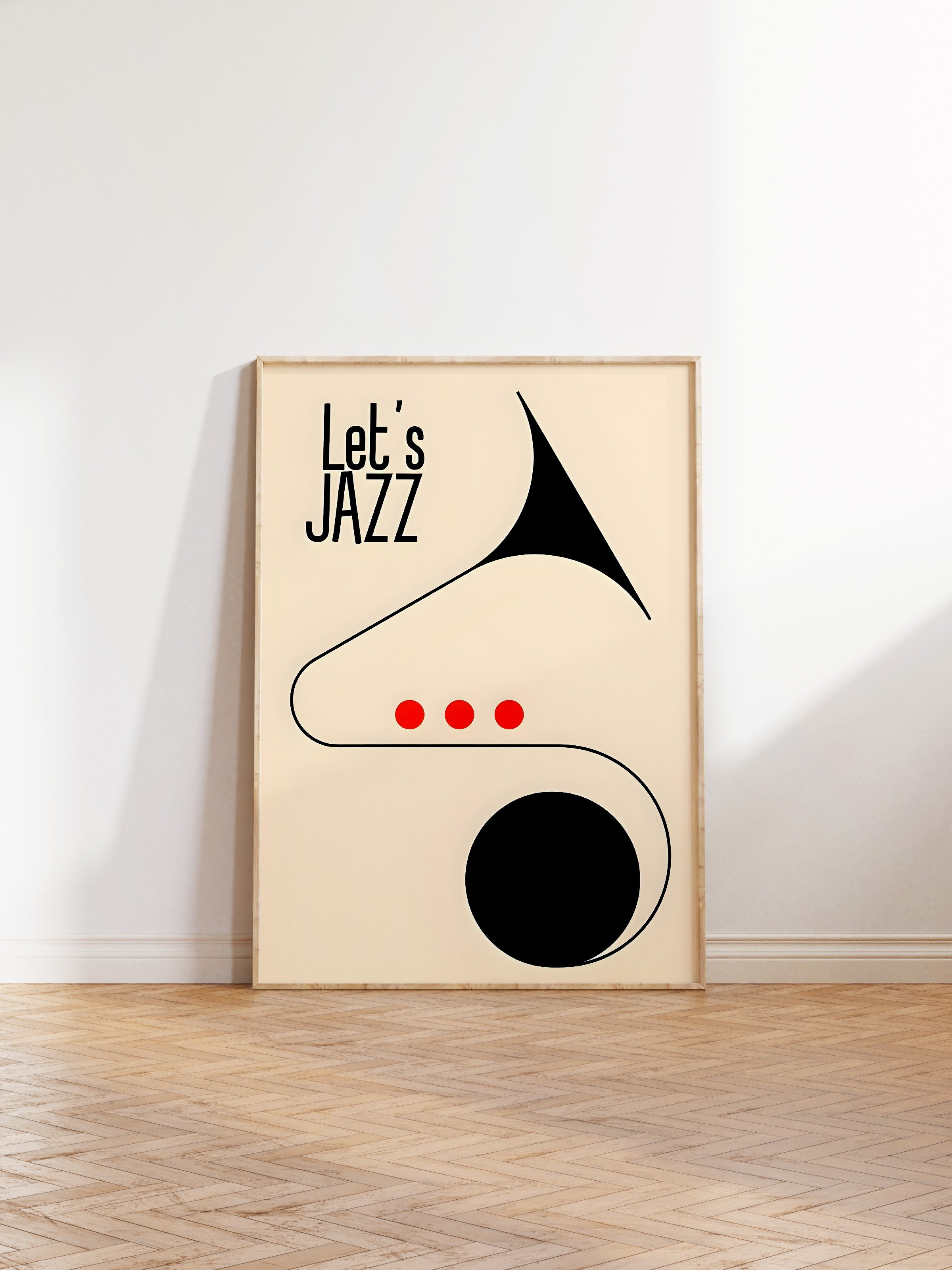 Ahşap Çerçeveli Tablo, Let's Jazz - 2, Comfort Serisi Poster ve  Ahşap Tablo, NO:108970