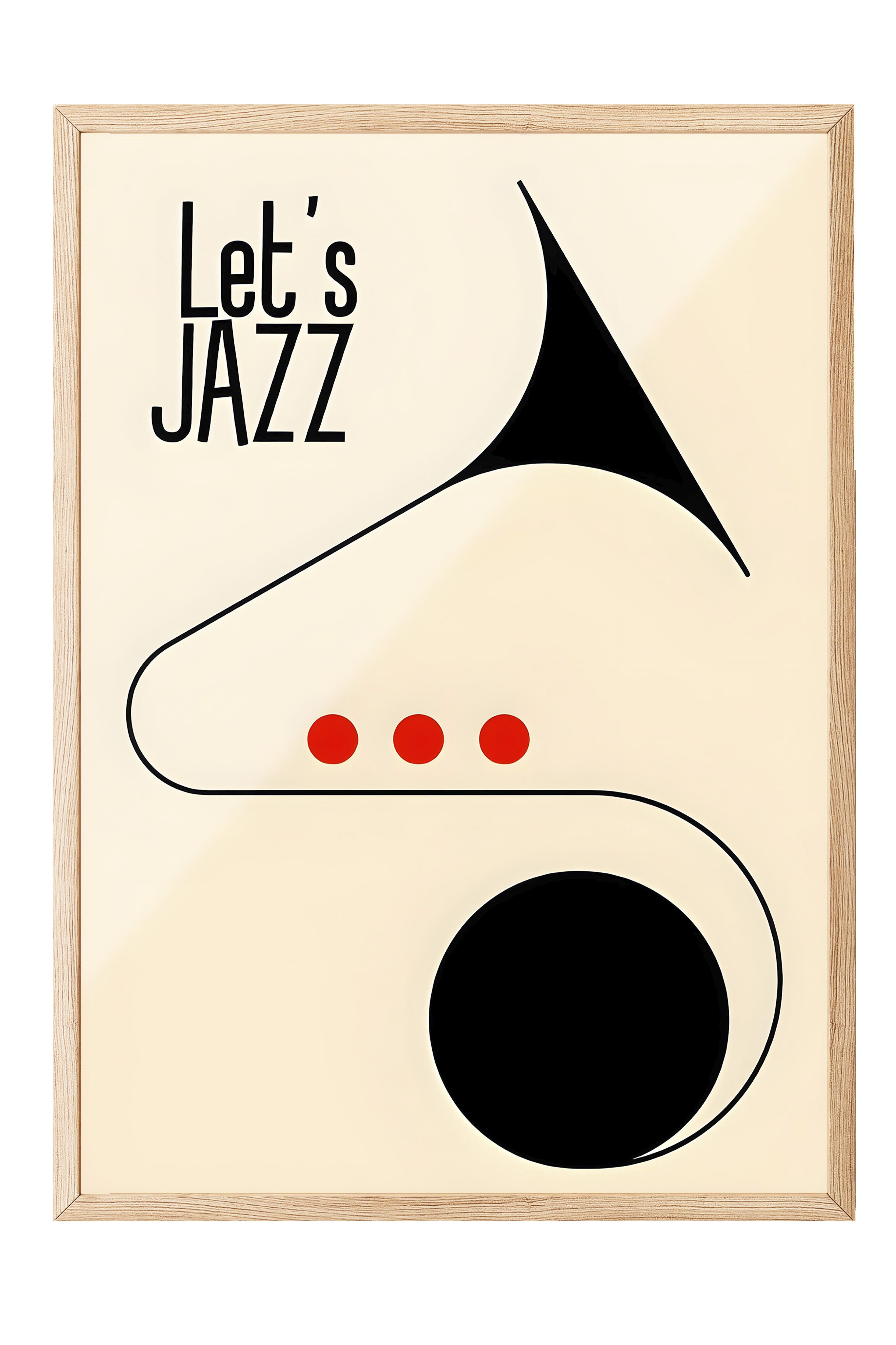 Ahşap Çerçeveli Tablo, Let's Jazz - 2, Comfort Serisi Poster ve  Ahşap Tablo, NO:108970