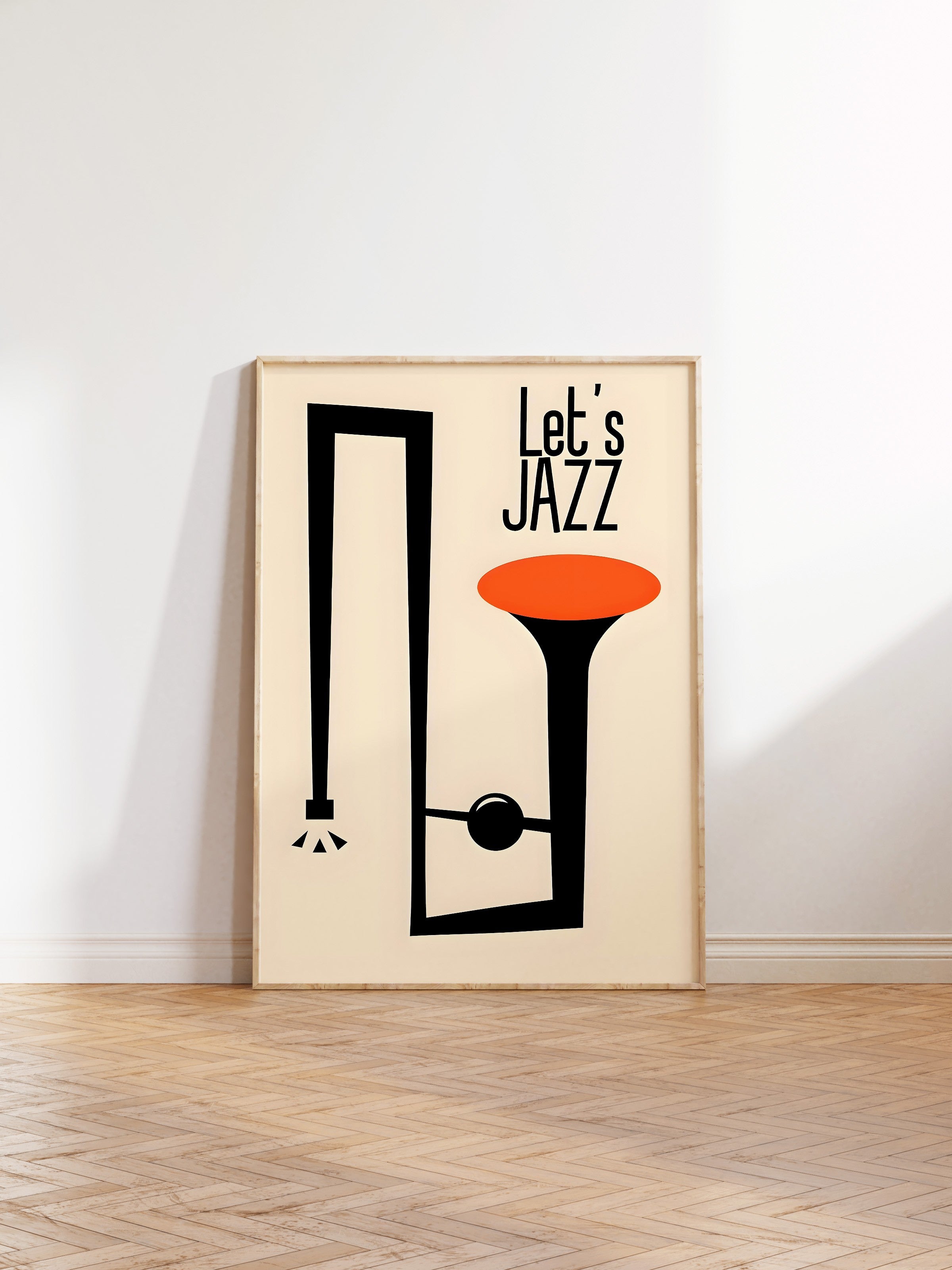 Ahşap Çerçeveli Tablo, Let's Jazz - 3, Comfort Serisi Poster ve  Ahşap Tablo, NO:108971