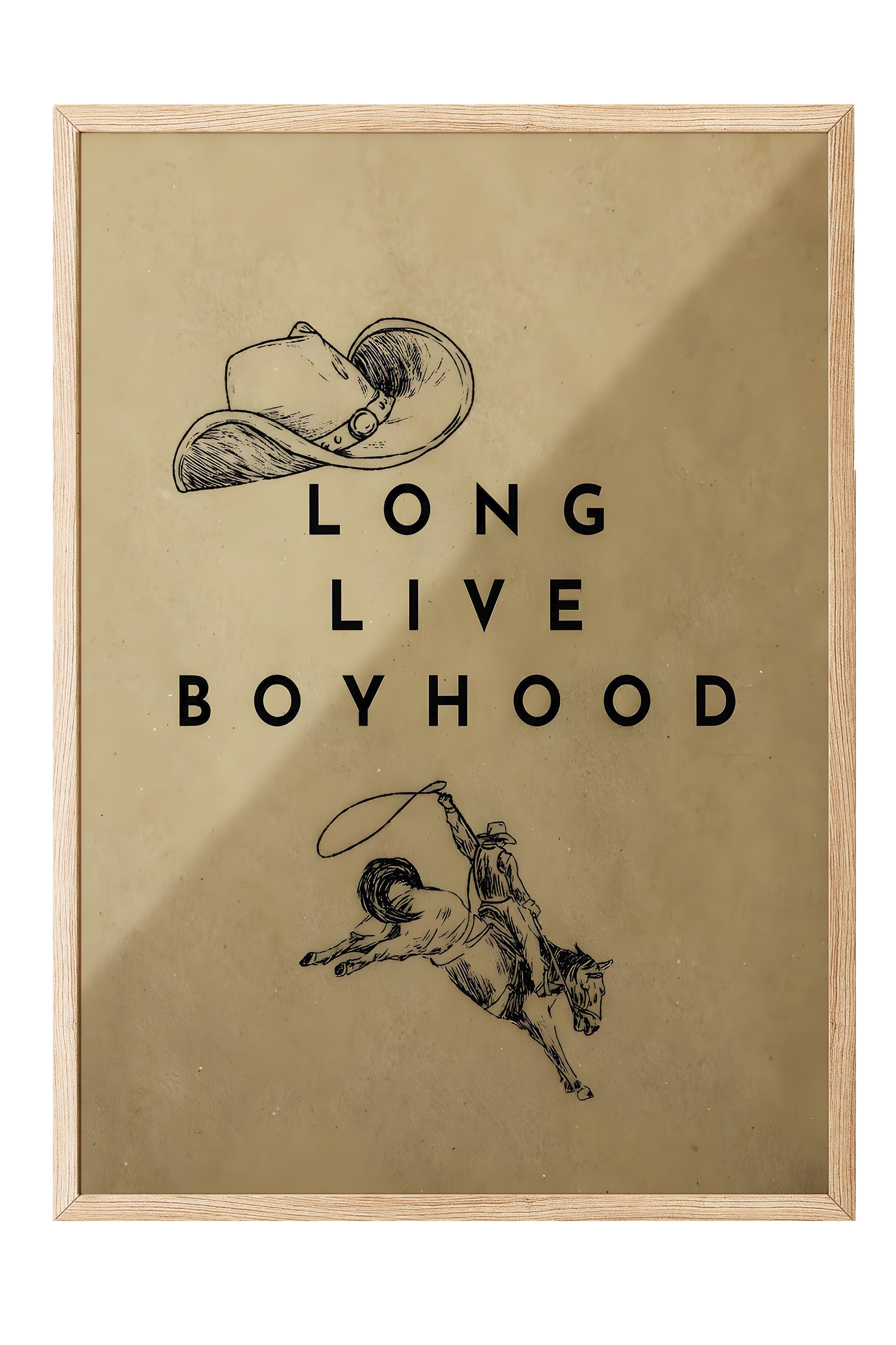 Ahşap Çerçeveli Tablo, Long Live Boyhood, Comfort Serisi Poster ve Ahşap Tablo, NO:108958