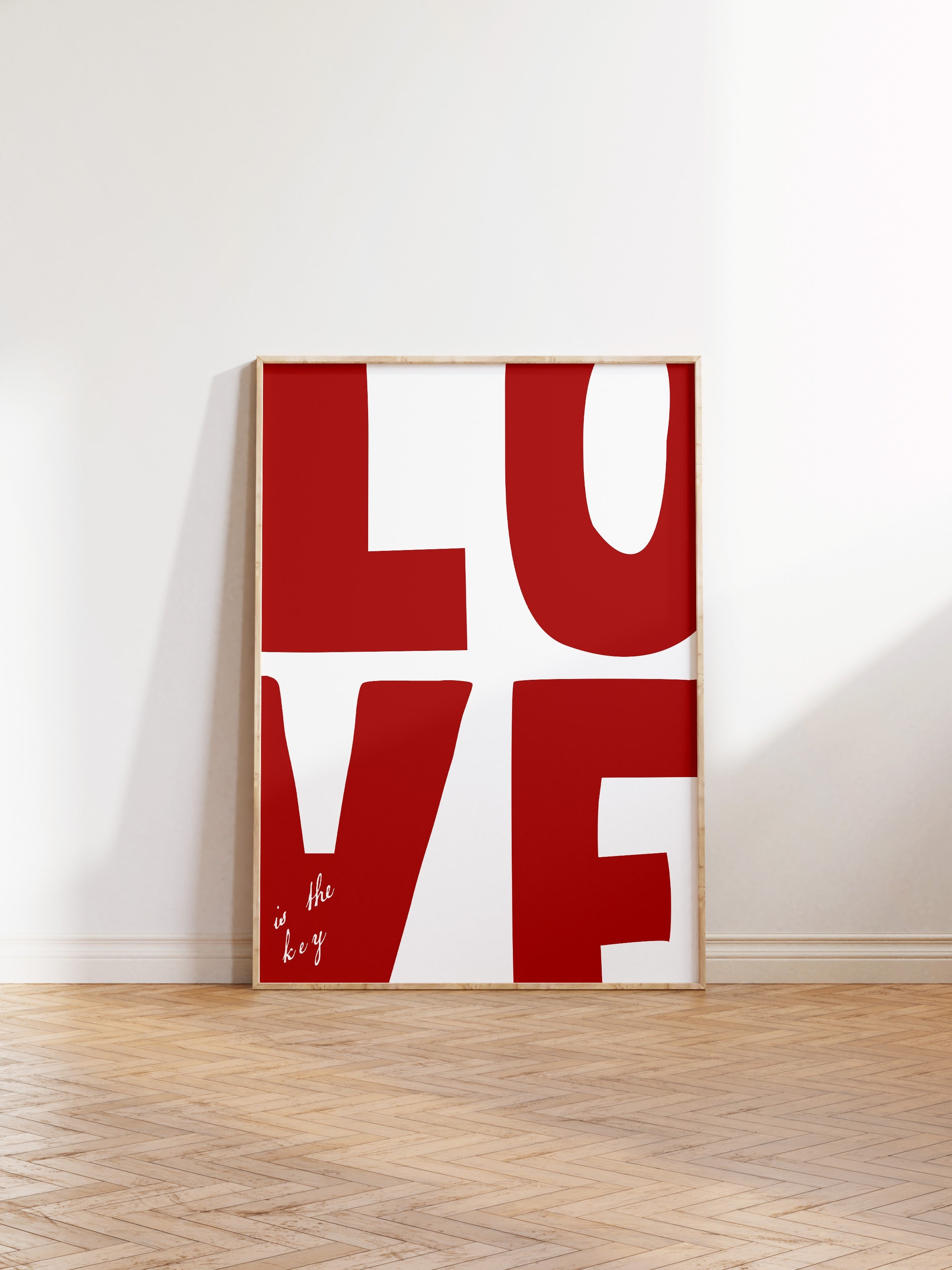 Ahşap Çerçeveli Tablo, love, Comfort Serisi Poster ve Ahşap Tablo, NO:108924