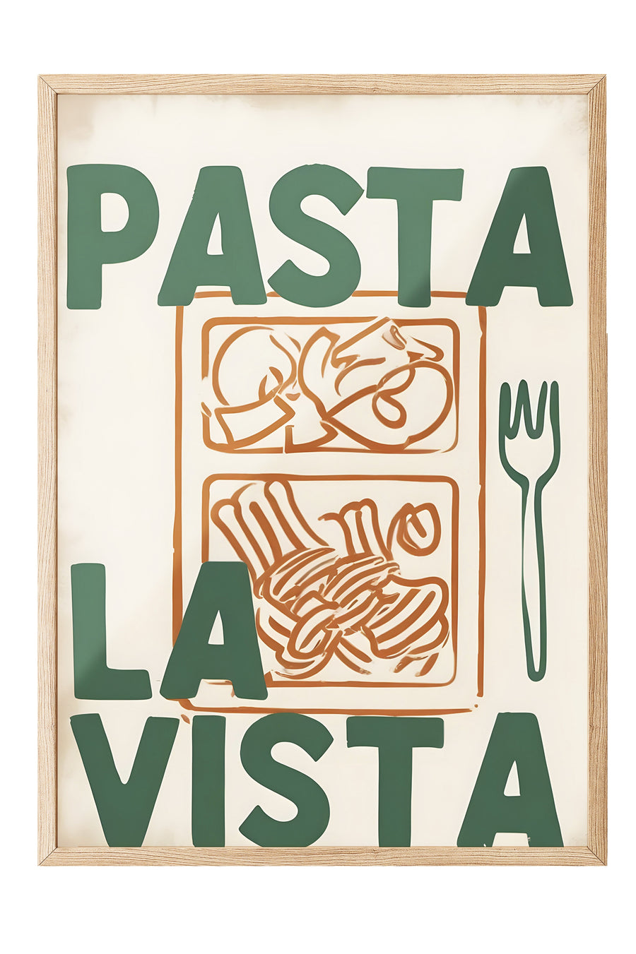 PASTA LA VISTA Poster – Ahşap Çerçeveli Tablo