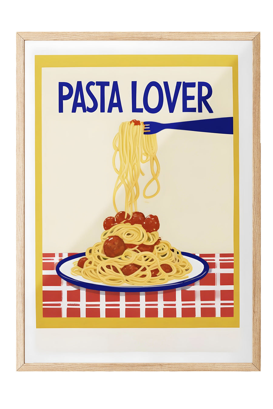 PASTA LOVER Poster – Ahşap Çerçeveli Tablo