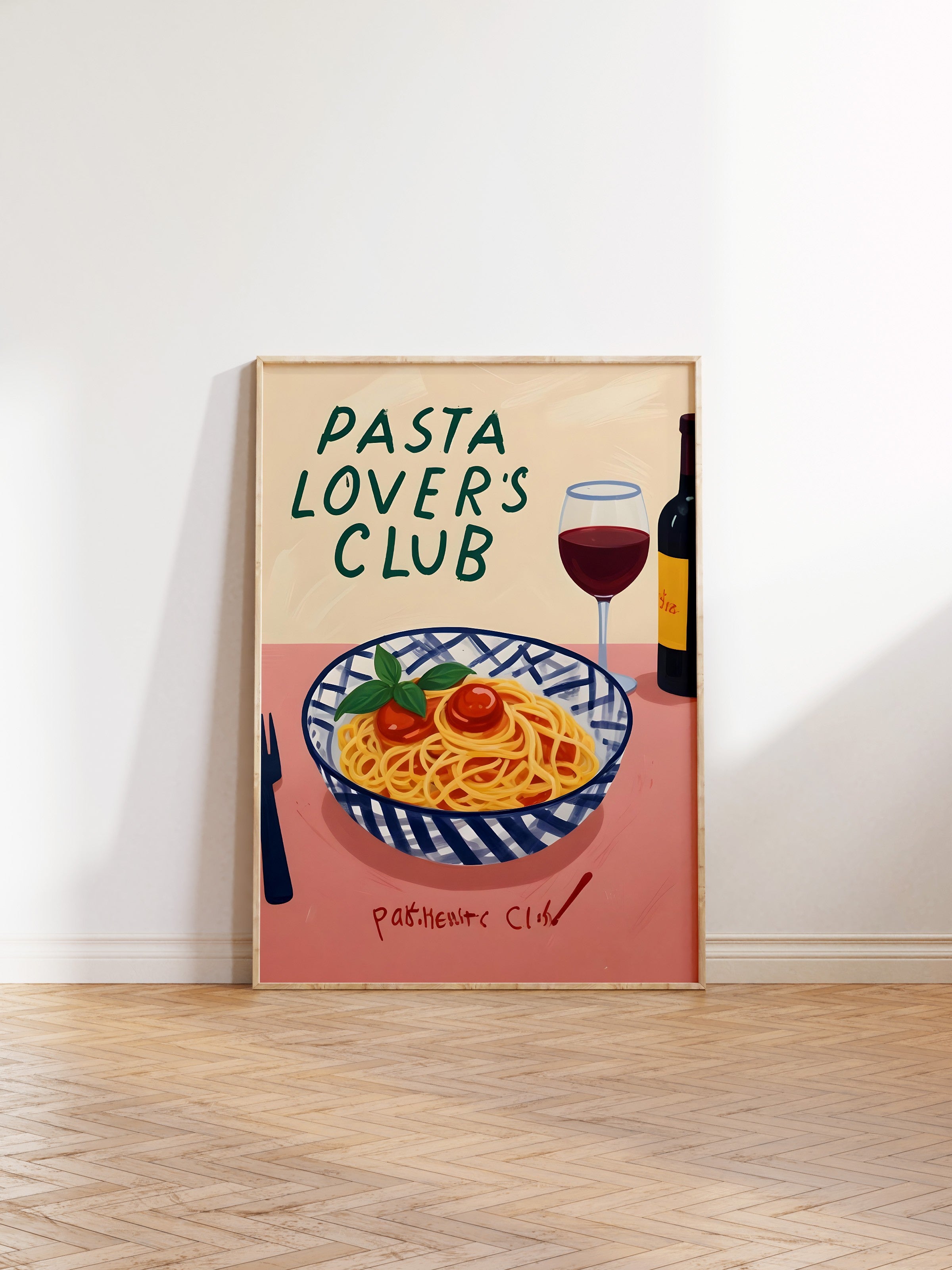 Ahşap Çerçeveli Tablo, Pasta Lovers Club, Comfort Serisi Mutfak Ahşap Tablo, NO:109092