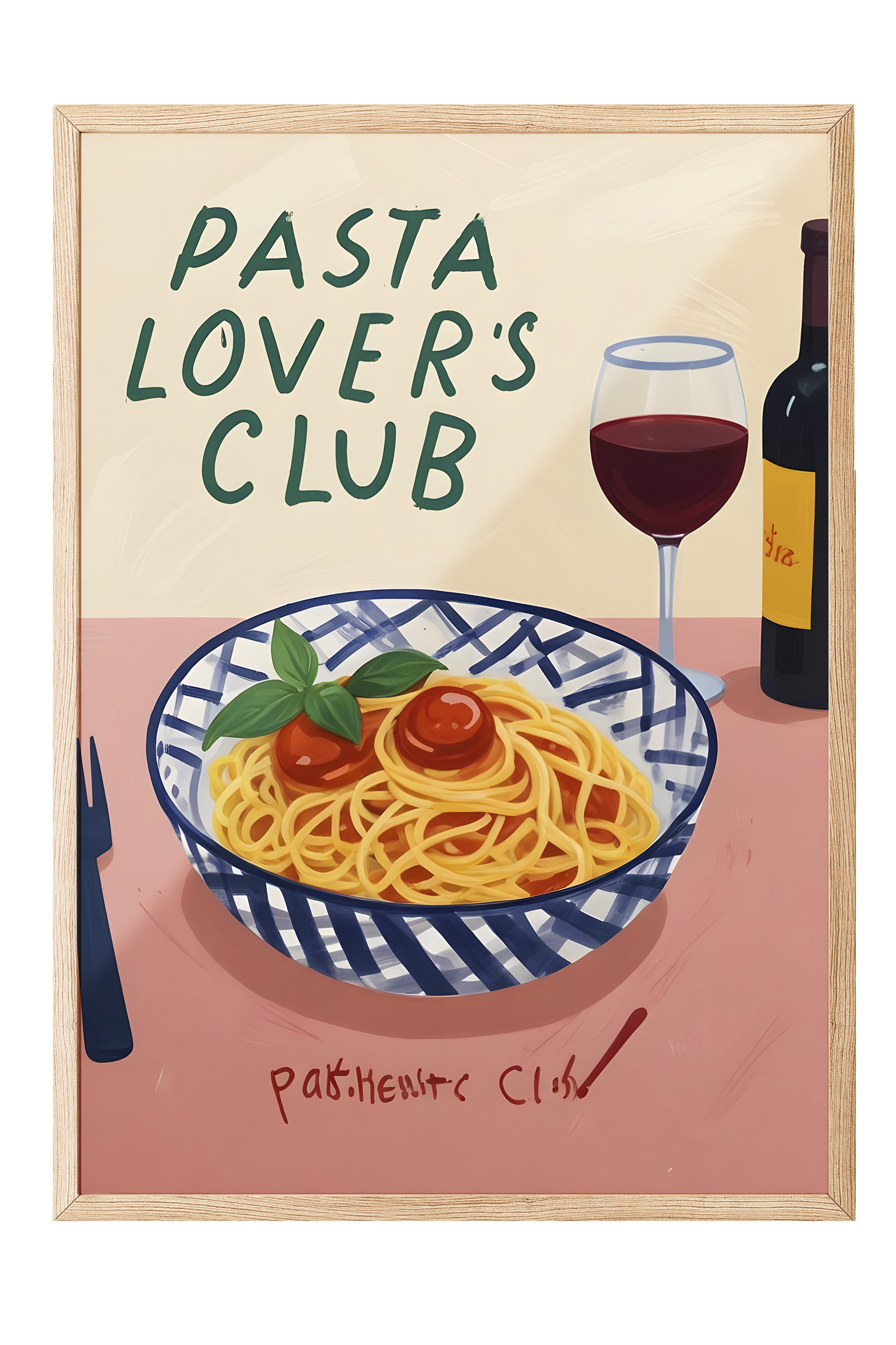 Ahşap Çerçeveli Tablo, Pasta Lovers Club, Comfort Serisi Mutfak Ahşap Tablo, NO:109092