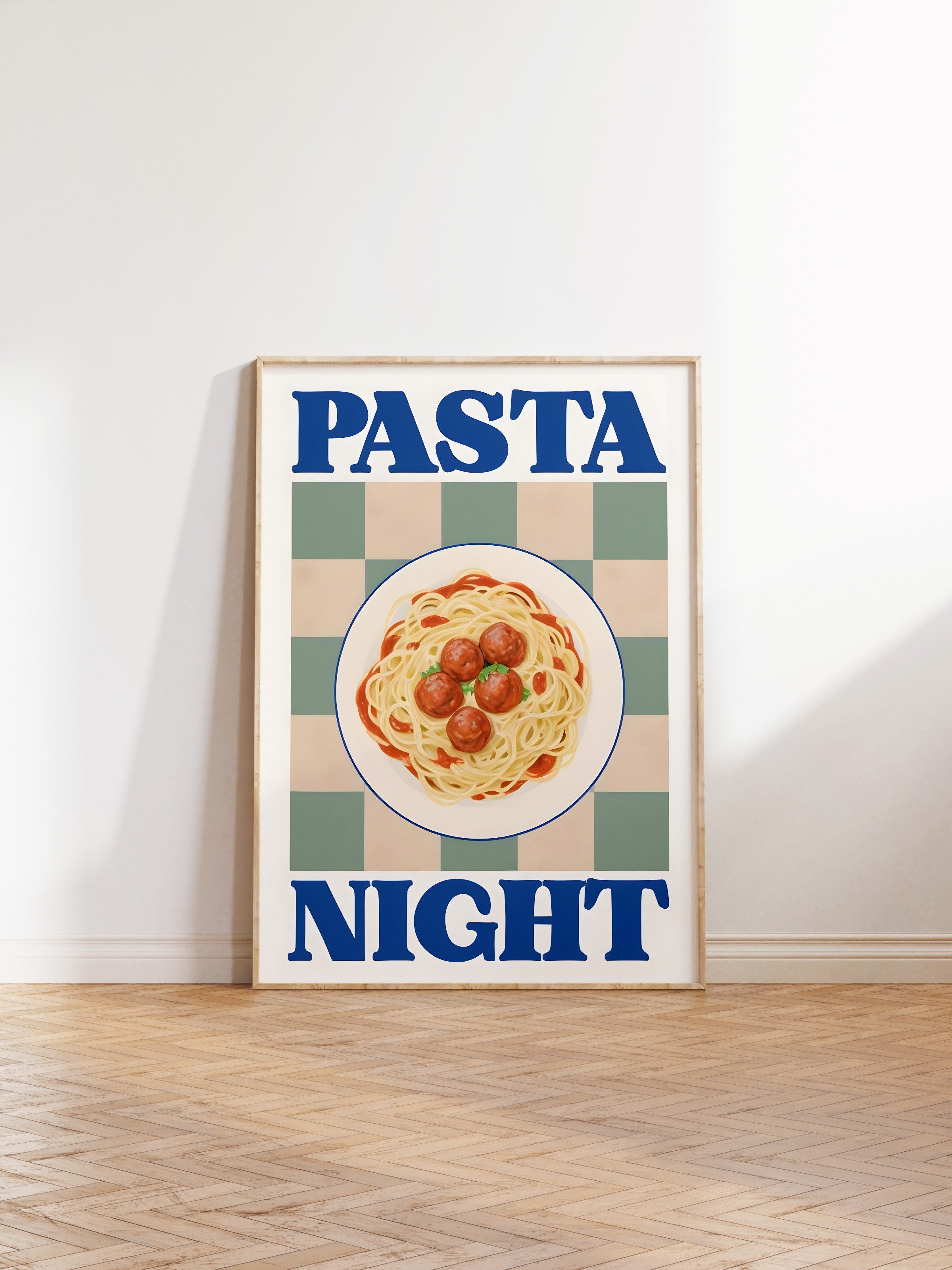 Ahşap Çerçeveli Tablo, Pasta Night, Comfort Serisi Mutfak Ahşap Tablo, NO:109091