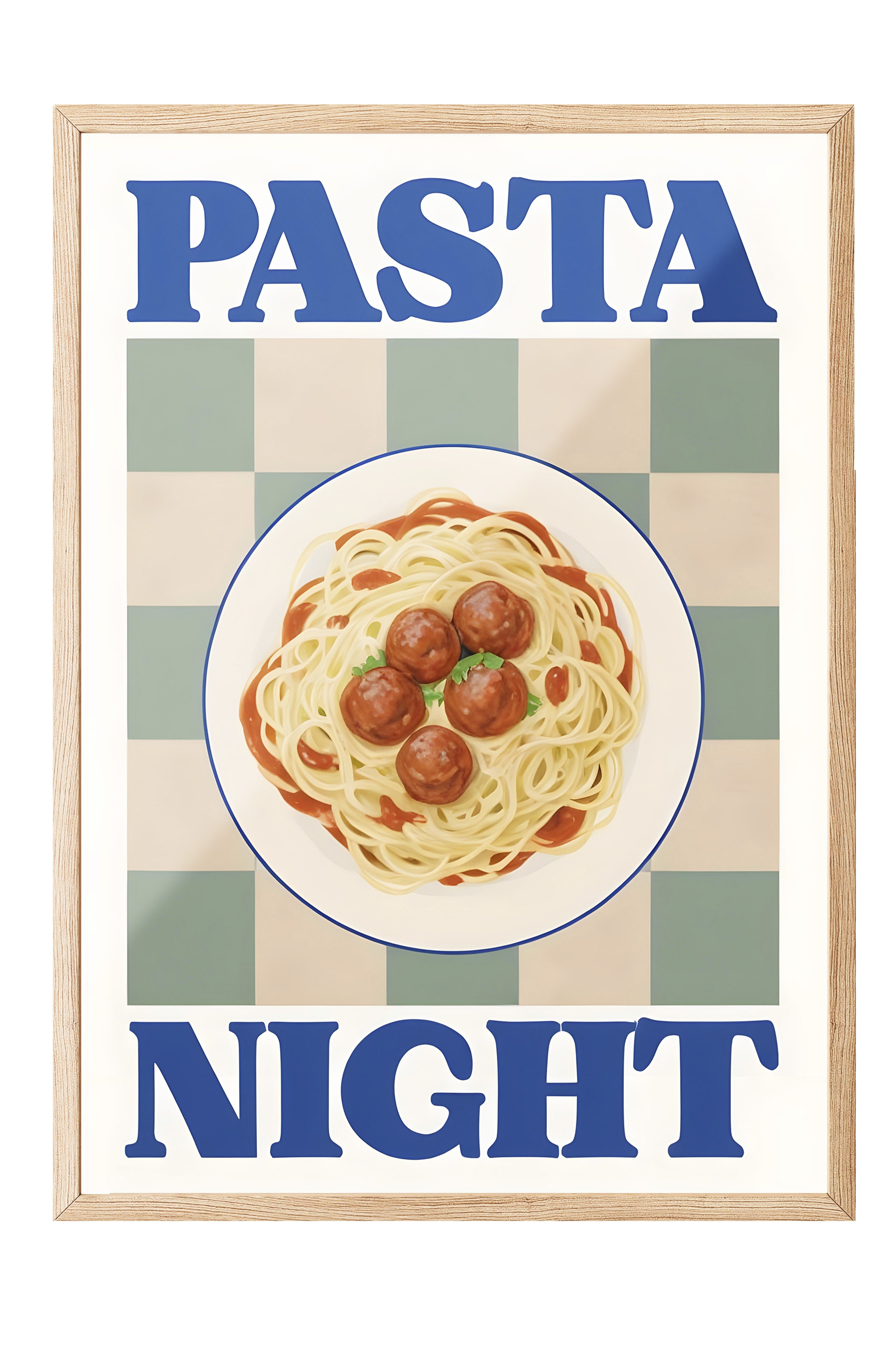 Ahşap Çerçeveli Tablo, Pasta Night, Comfort Serisi Mutfak Ahşap Tablo, NO:109091