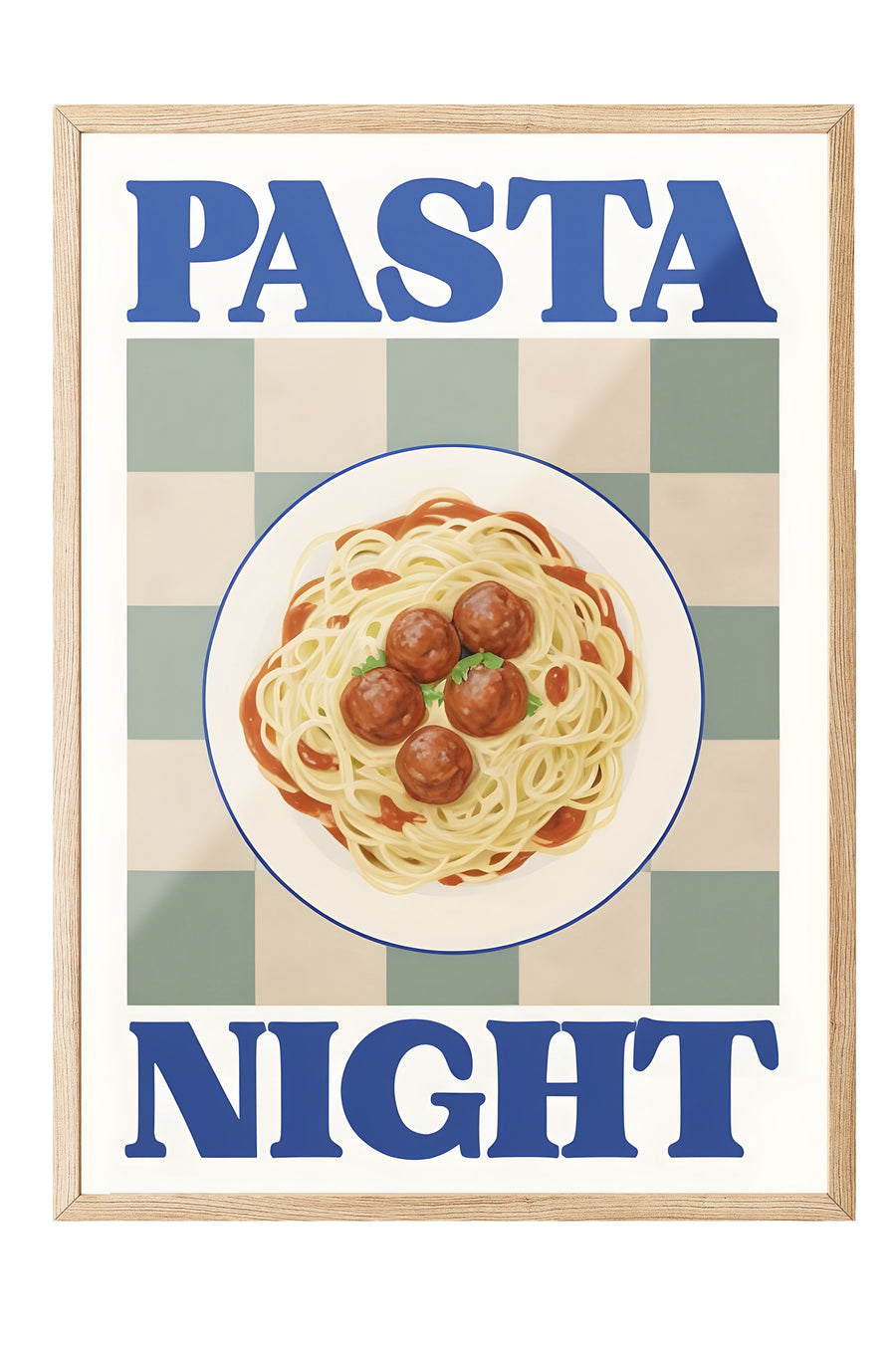 Ahşap Çerçeveli Tablo, Pasta Night, Comfort Serisi Mutfak Ahşap Tablo, NO:109091