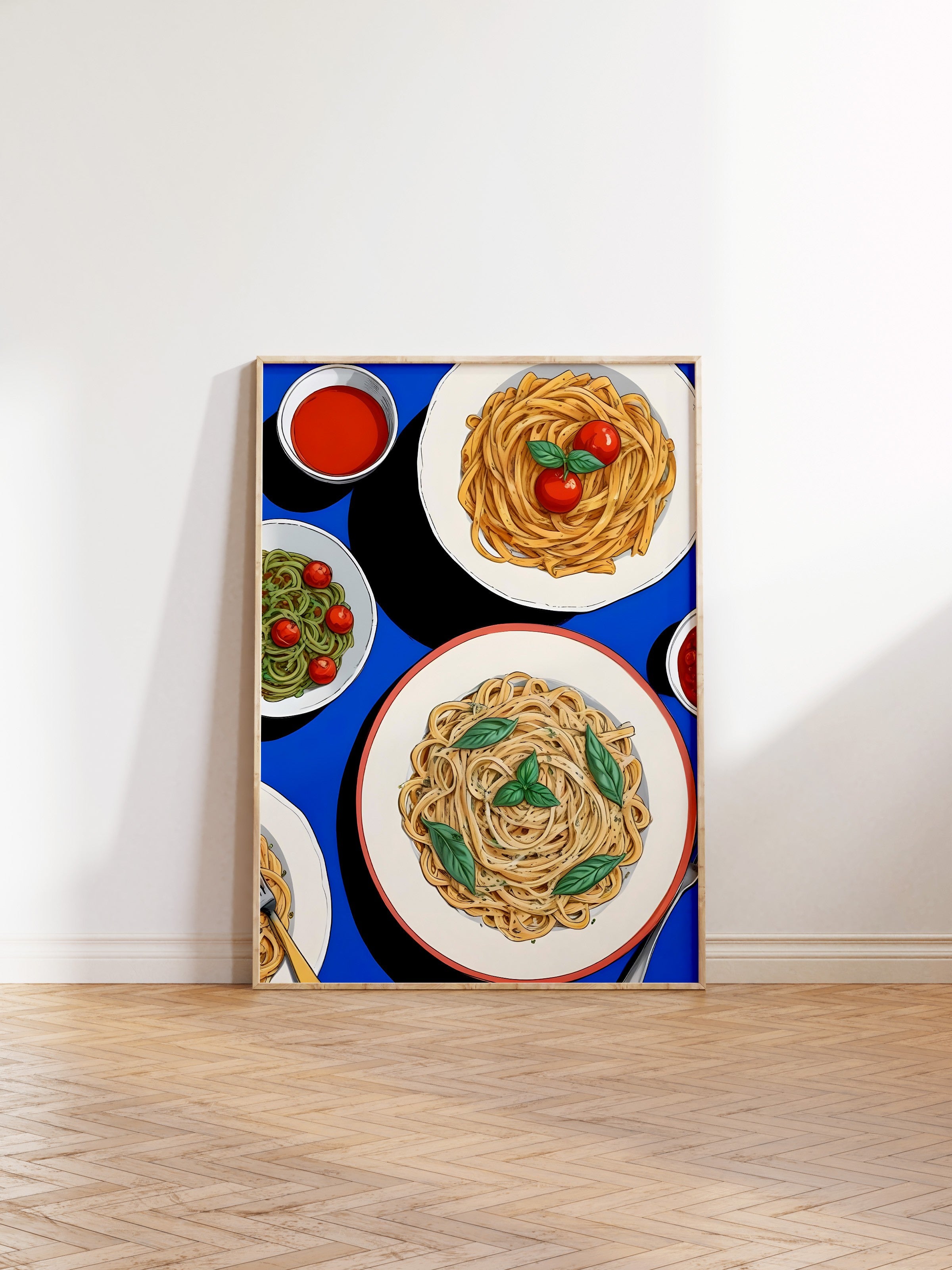 Ahşap Çerçeveli Tablo, Pastas, Comfort Serisi Mutfak Ahşap Tablo, NO:109101