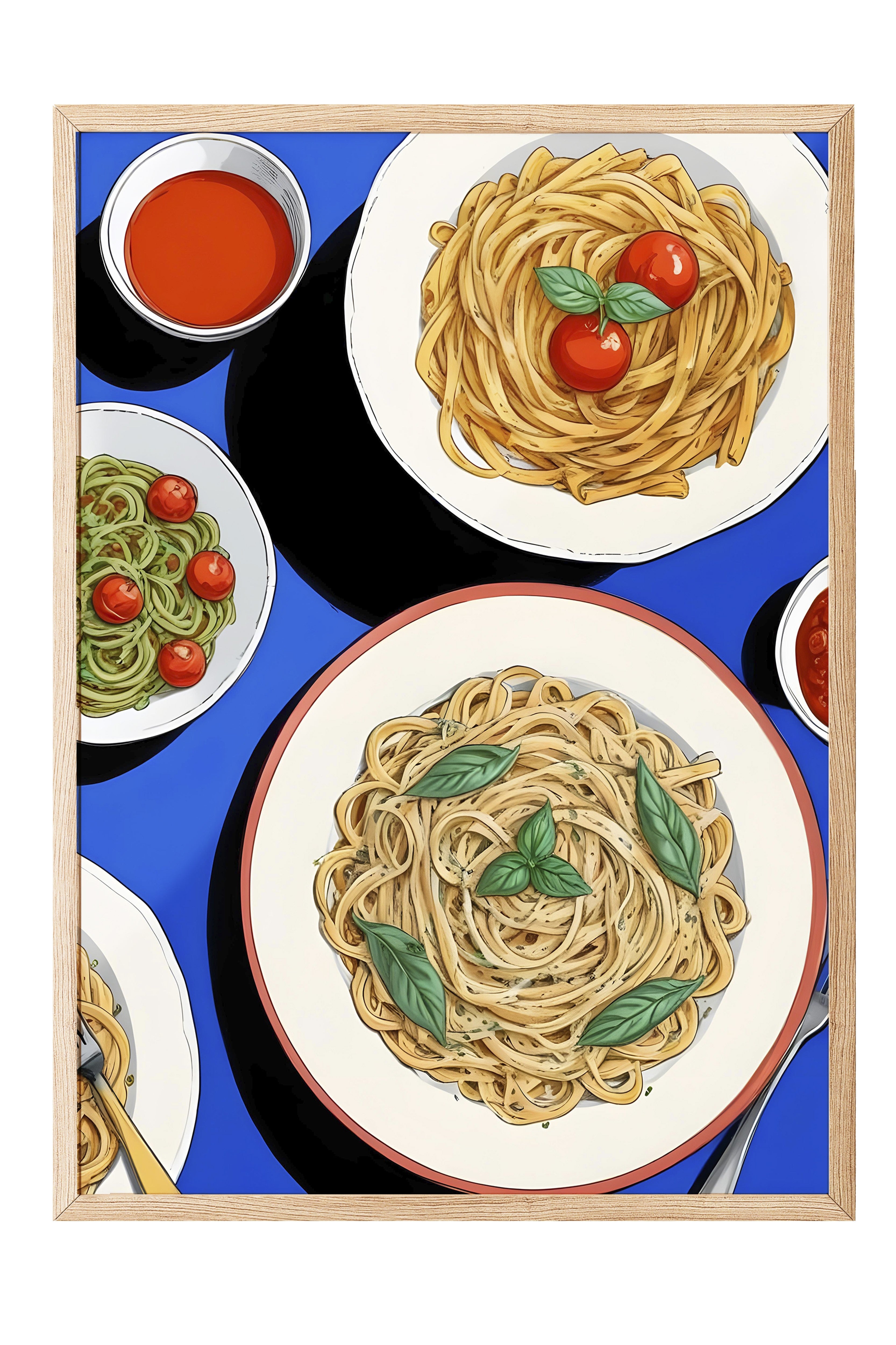 Ahşap Çerçeveli Tablo, Pastas, Comfort Serisi Mutfak Ahşap Tablo, NO:109101