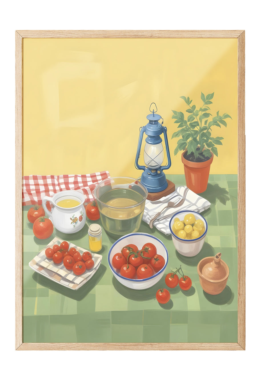 Ahşap Çerçeveli Tablo, Picnic, Comfort Serisi Mutfak Ahşap Tablo, NO:109139