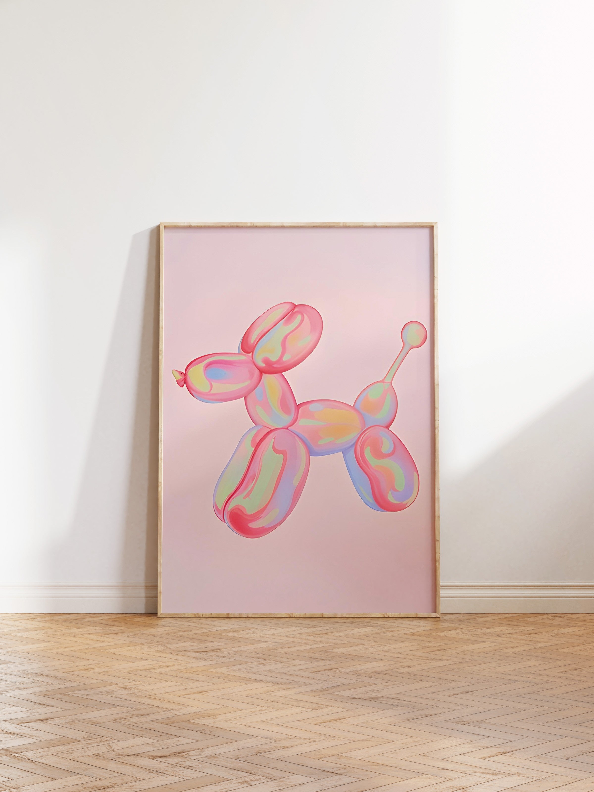 Ahşap Çerçeveli Tablo, Pink balloon dog, Comfort Serisi Poster ve Ahşap Tablo, NO:108945