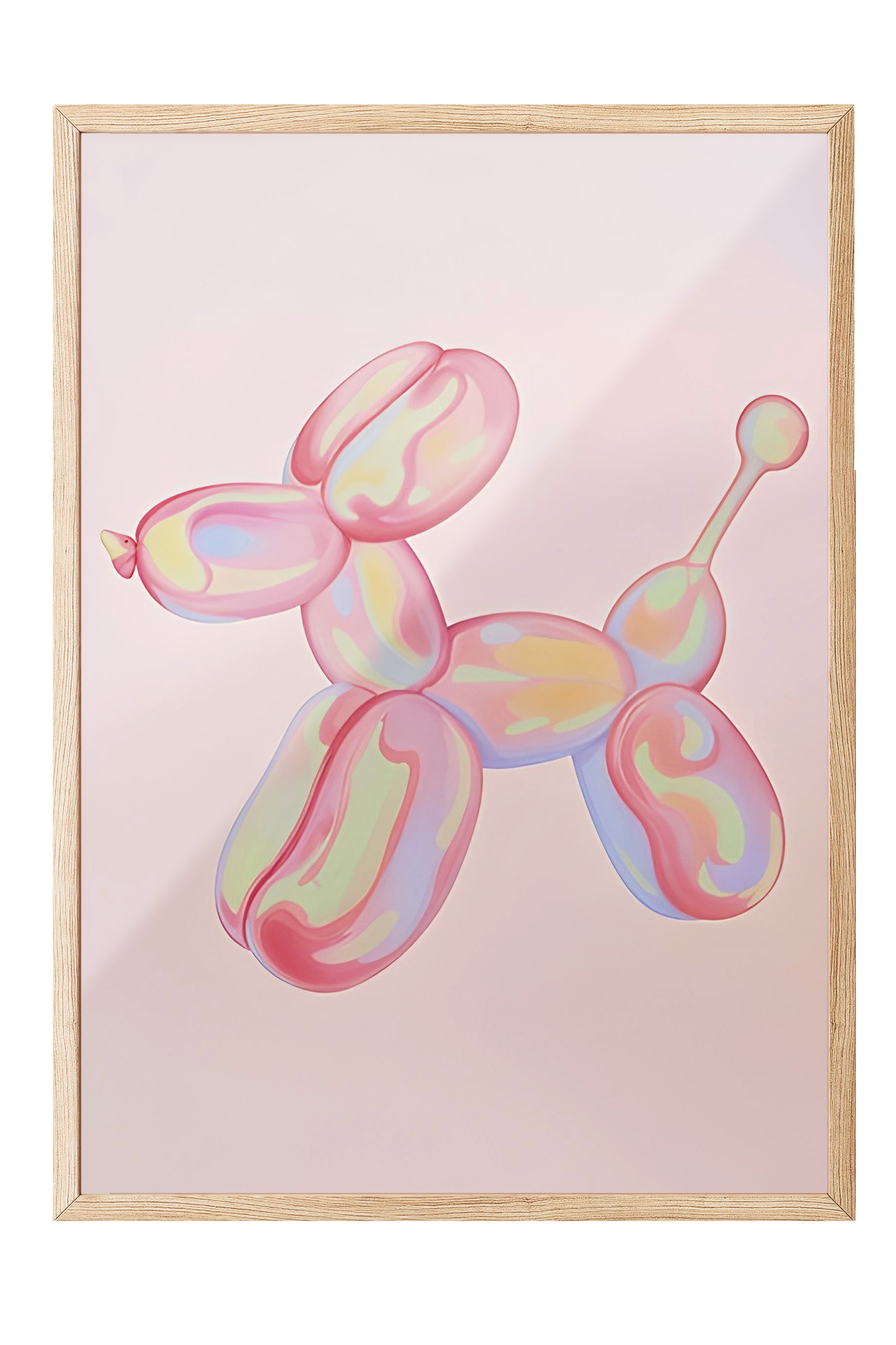 Ahşap Çerçeveli Tablo, Pink balloon dog, Comfort Serisi Poster ve Ahşap Tablo, NO:108945