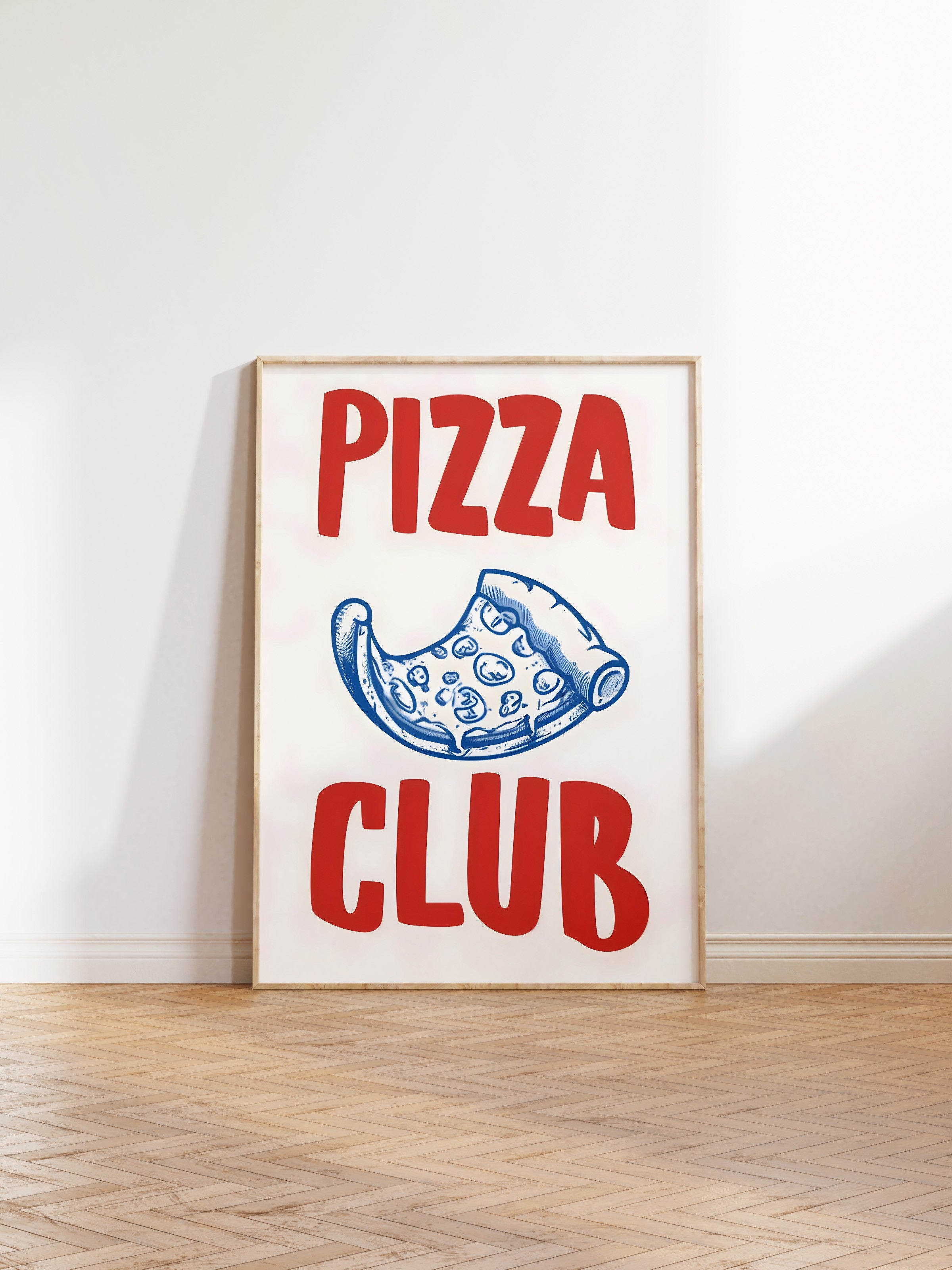 Ahşap Çerçeveli Tablo, Pizza Club, Comfort Serisi Mutfak Ahşap Tablo, NO:109071