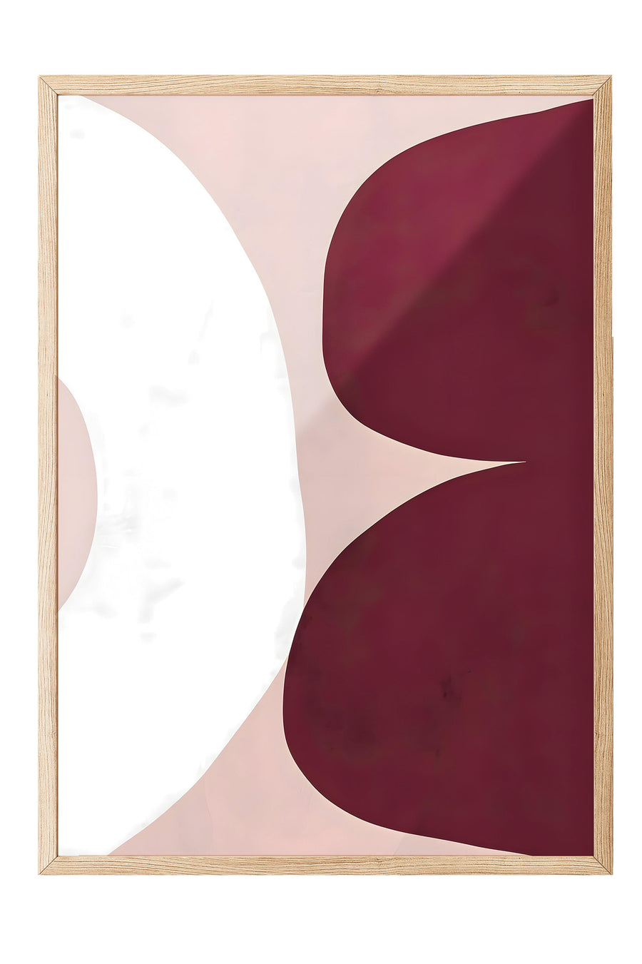 Soyut Formlar Uyumu Minimalist Poster – Ahşap Çerçeveli Tablo