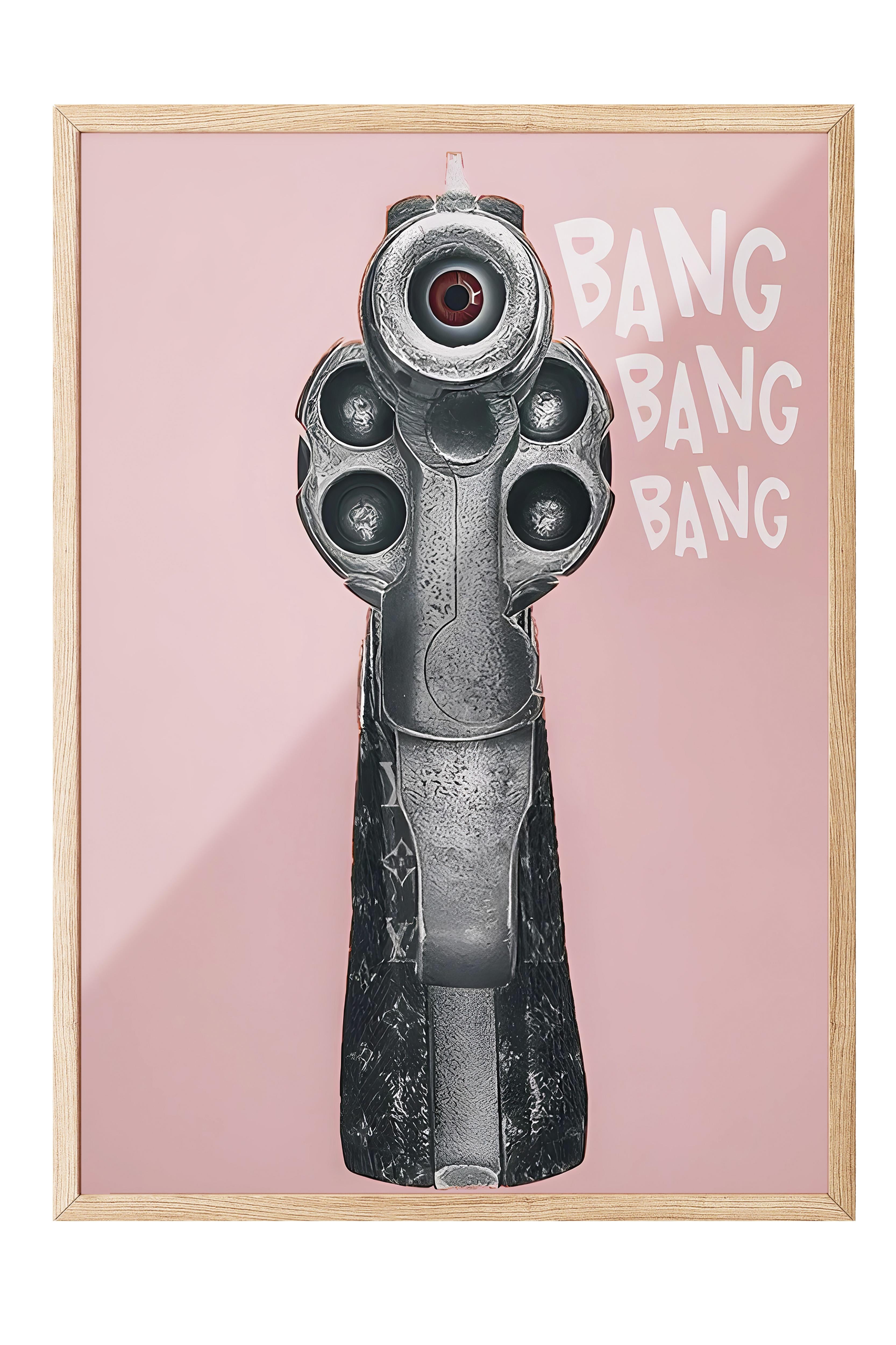 Ahşap Çerçeveli Tablo, Poster ve Çerçeve Seti, Bang, Bang, Bang Comfort Serisi NO:108725