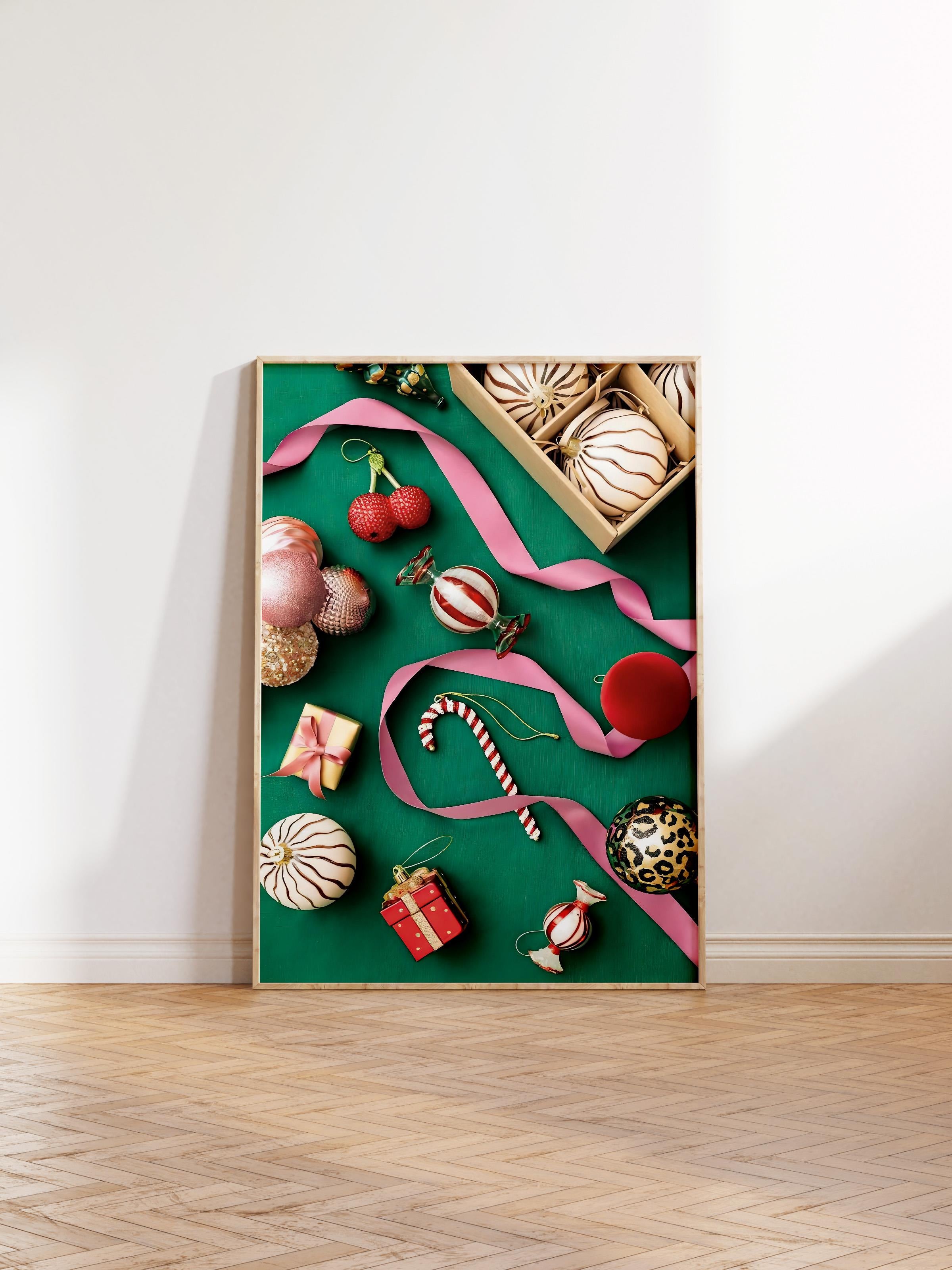 Ahşap Çerçeveli Tablo, Çerçeveli Yılbaşı Poster, Christmas Decorations Comfort Serisi NO:108666