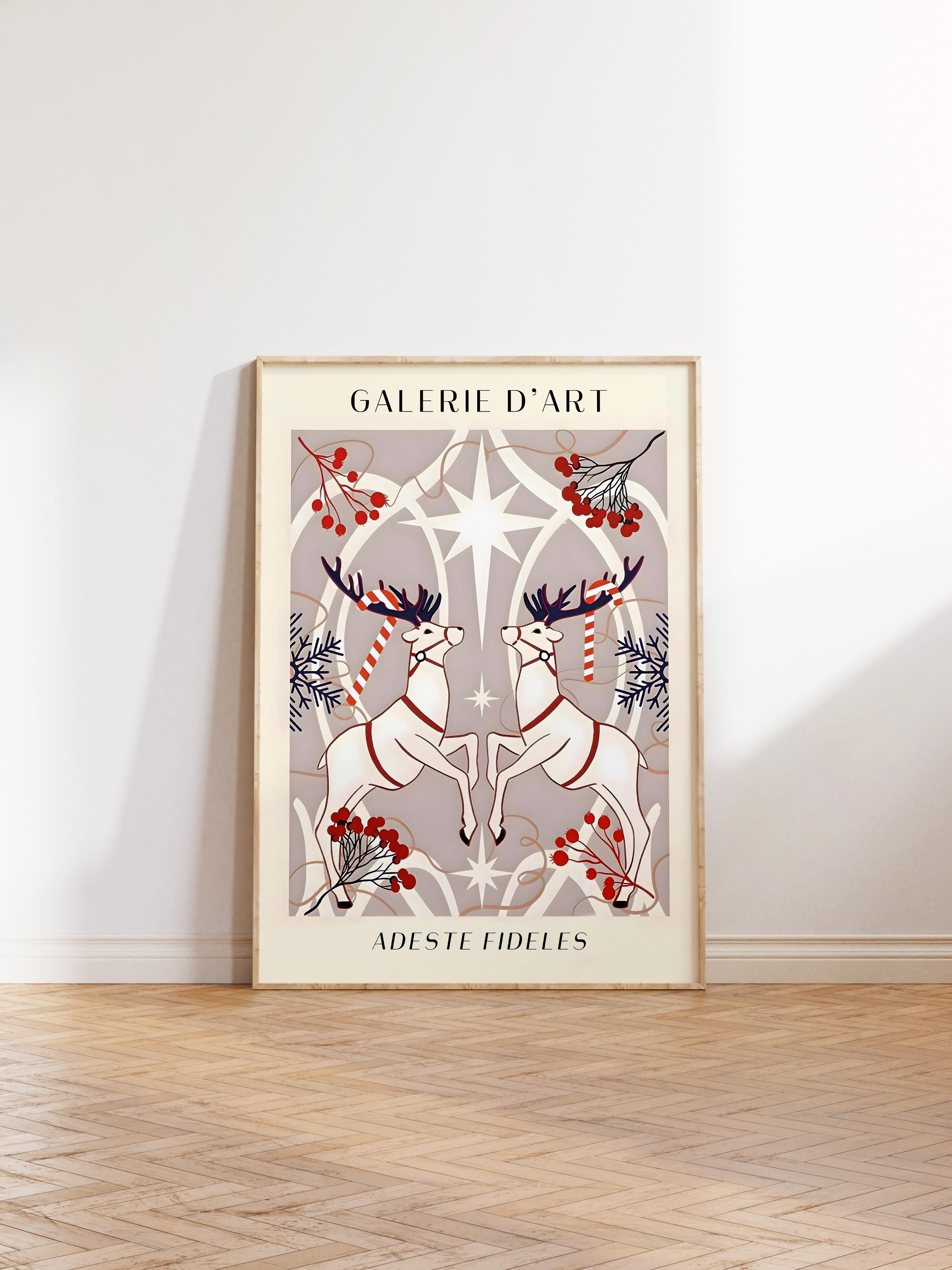 Ahşap Çerçeveli Tablo, Yılbaşı Poster, Yılbaşı Dekoru,Holiday Pattern Comfort Serisi NO:108680