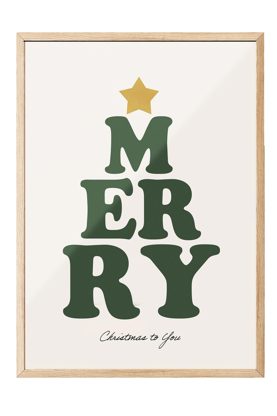 Ahşap Çerçeveli Tablo, Çerçeveli Yılbaşı Poster, Yılbaşı Dekoru,Merry Comfort Serisi NO:108684