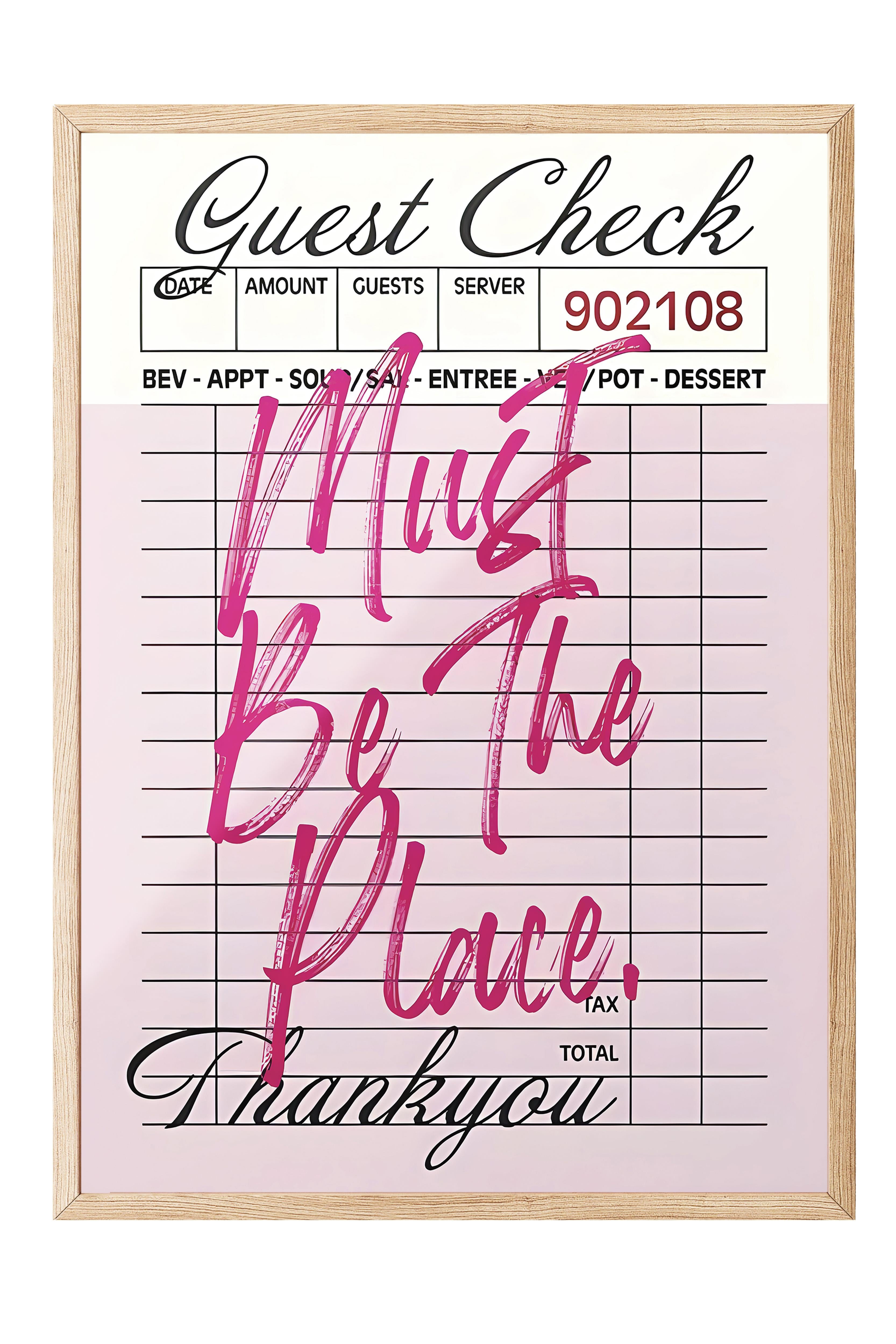 Ahşap Çerçeveli Tablo, Poster ve Çerçeve Seti, Must be the place Comfort Serisi NO:108728