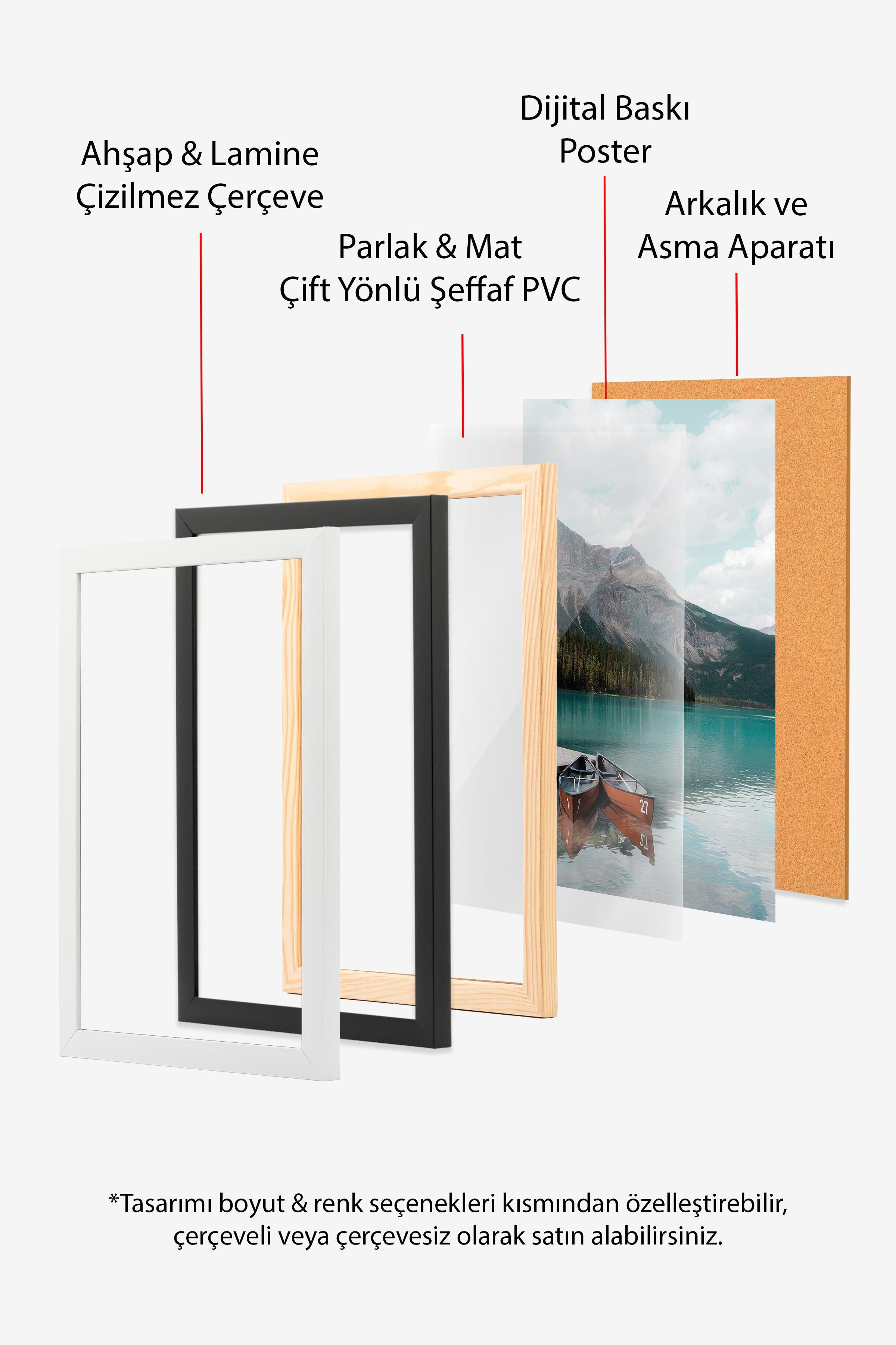 Ahşap Çerçeveli Tablo, Poster ve Çerçeve Seti, Rodeo Cats Art Comfort Serisi NO:108730