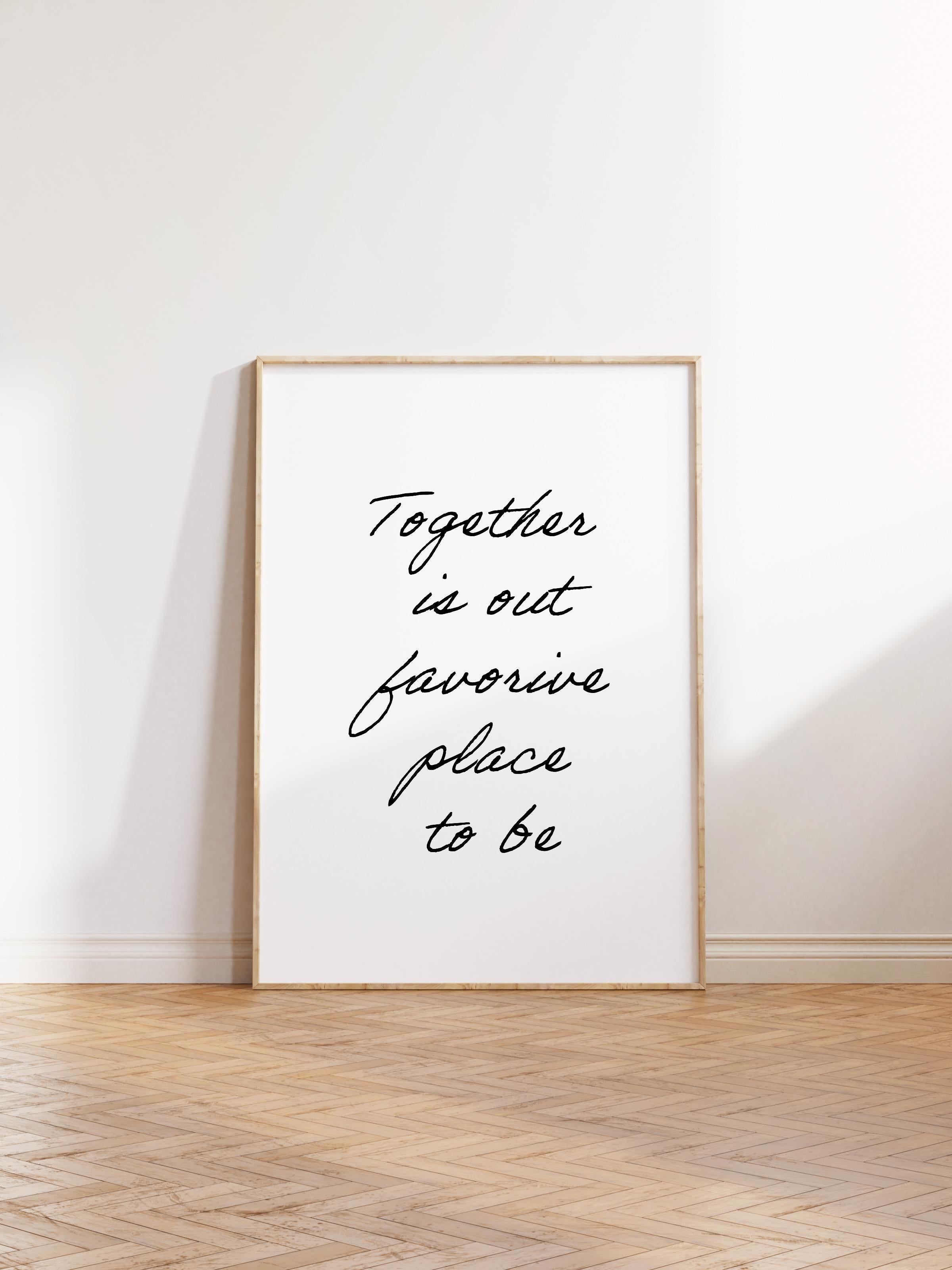 Ahşap Çerçeveli Tablo, Poster ve Çerçeve Seti, Together Comfort Serisi NO:108657