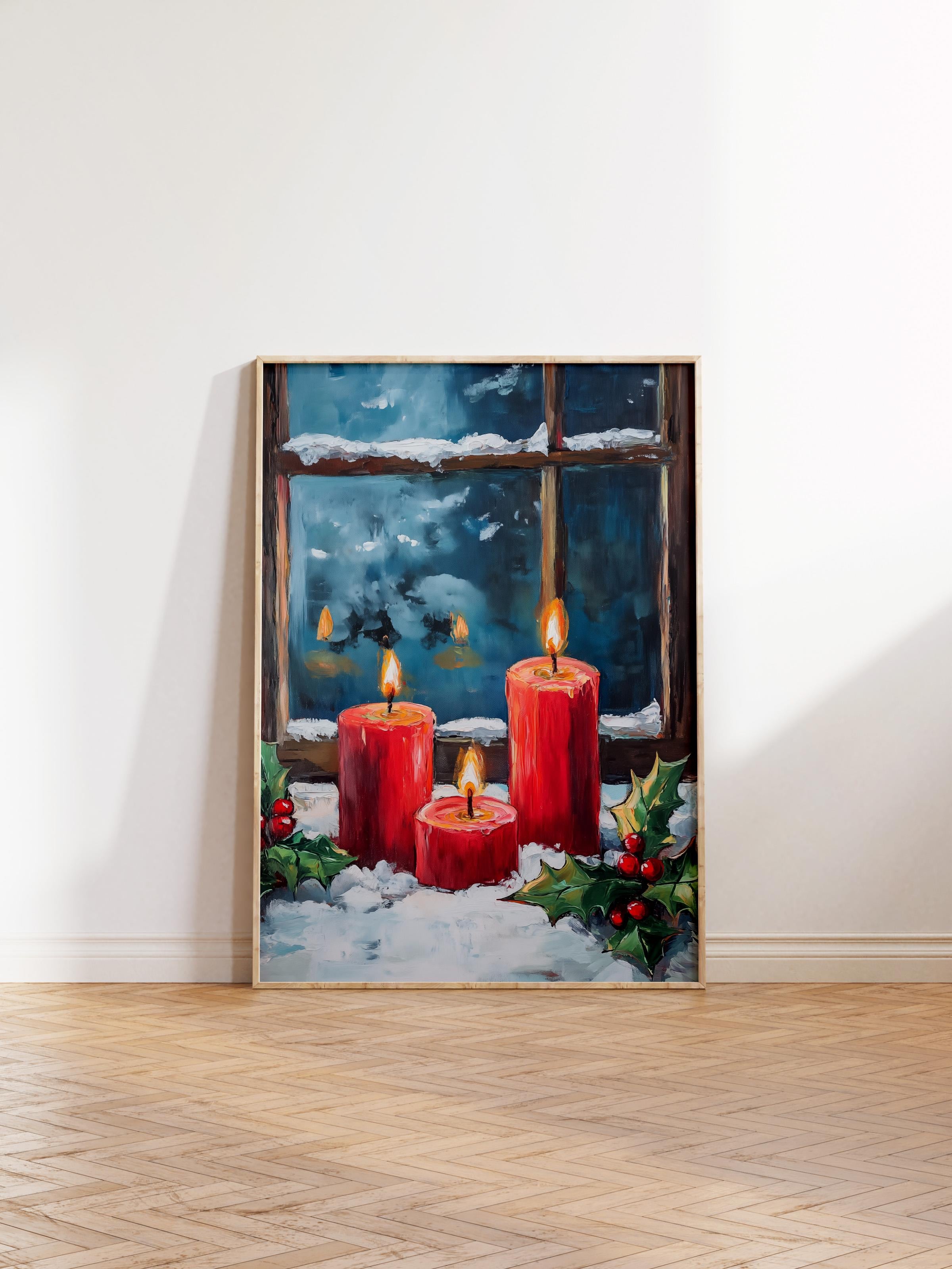Ahşap Çerçeveli Tablo, Poster ve Çerçeve Seti, Yılbaşı Comfort Serisi NO:108750