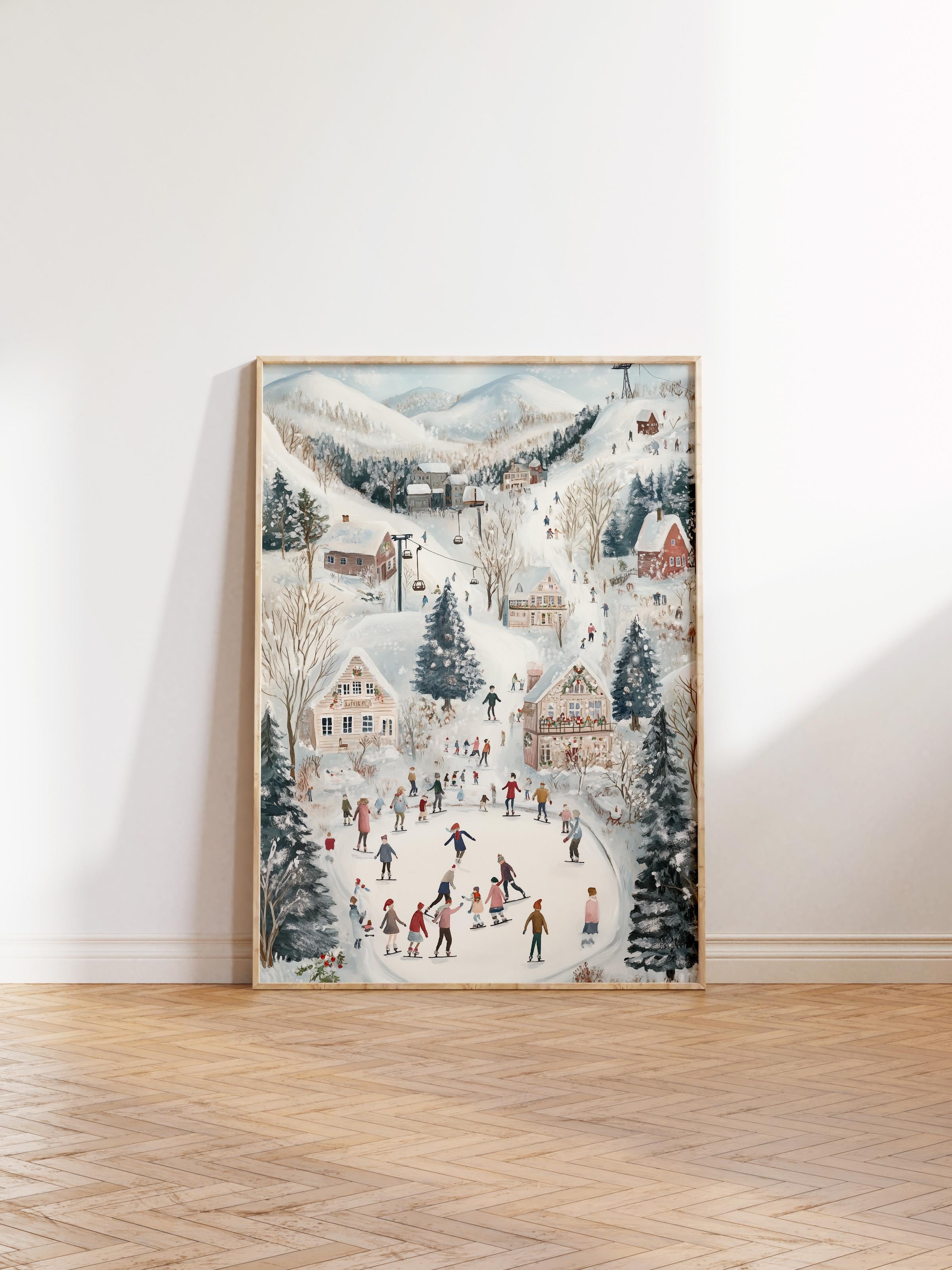 Ahşap Çerçeveli Tablo, Poster ve Çerçeve Seti, Yılbaşı Comfort Serisi NO:108772
