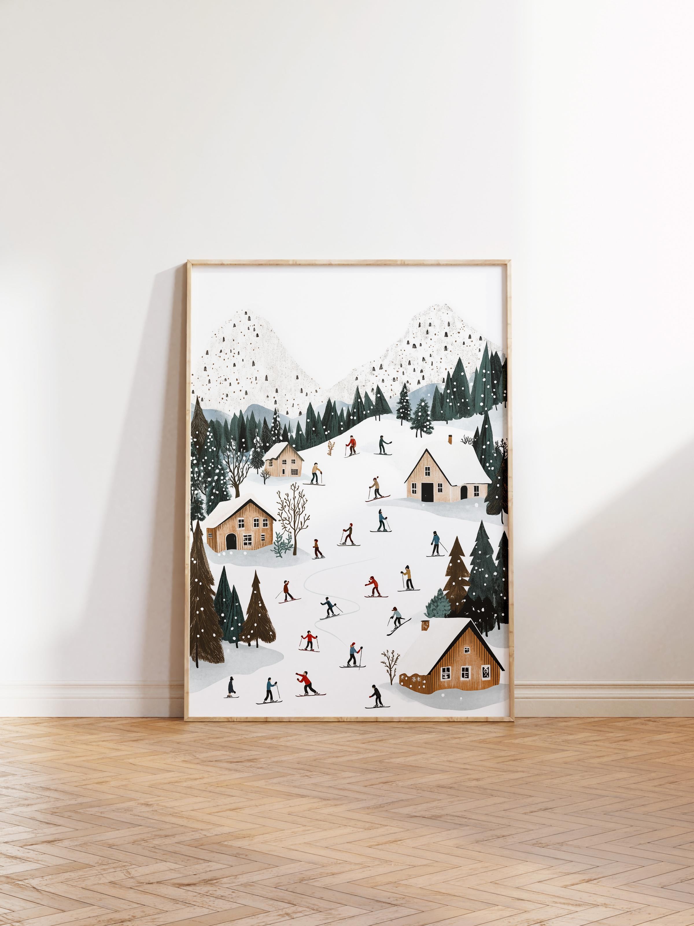 Ahşap Çerçeveli Tablo, Poster ve Çerçeve Seti, Yılbaşı Comfort Serisi NO:108789