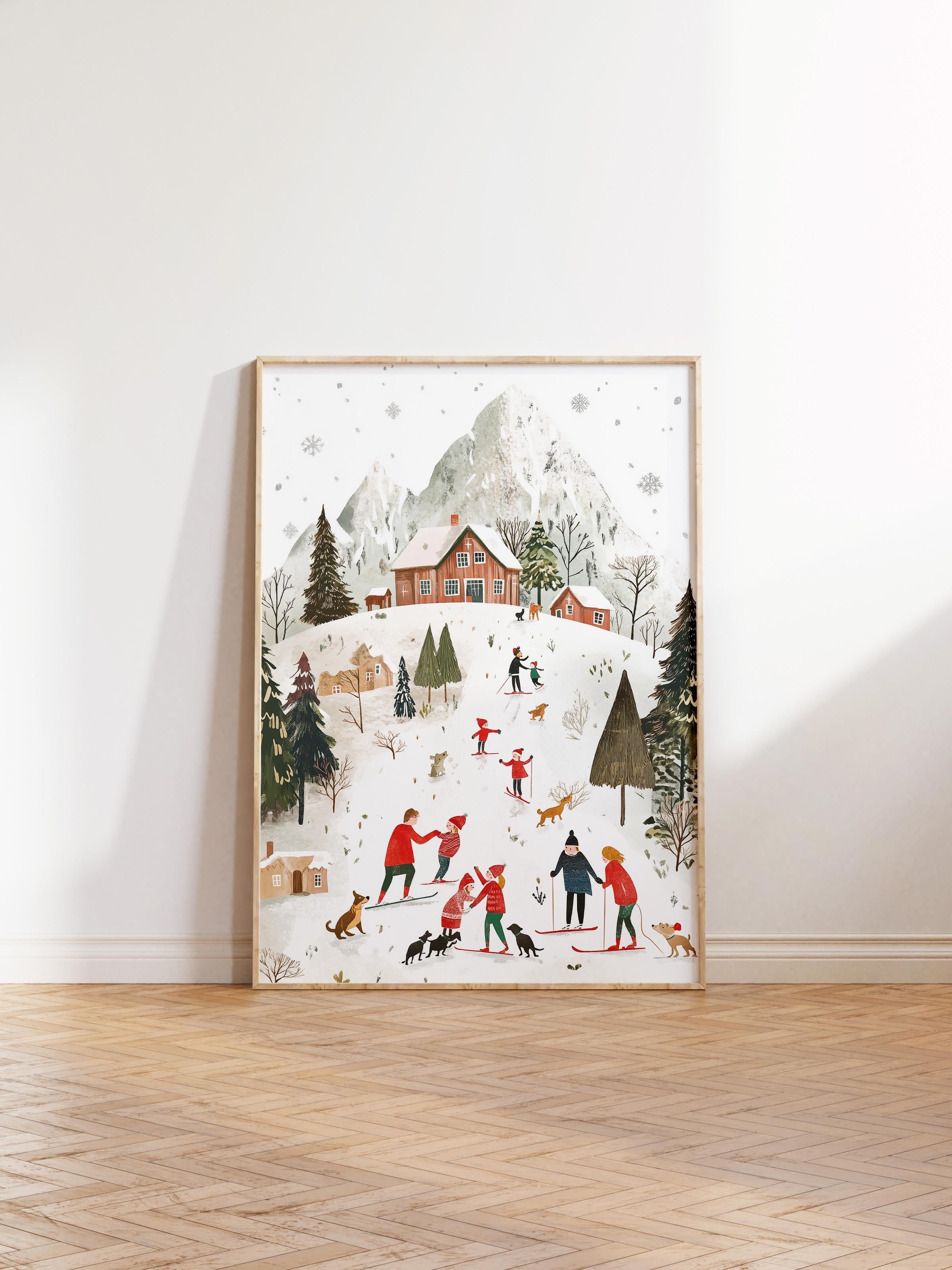 Ahşap Çerçeveli Tablo, Poster ve Çerçeve Seti, Yılbaşı Comfort Serisi NO:108800