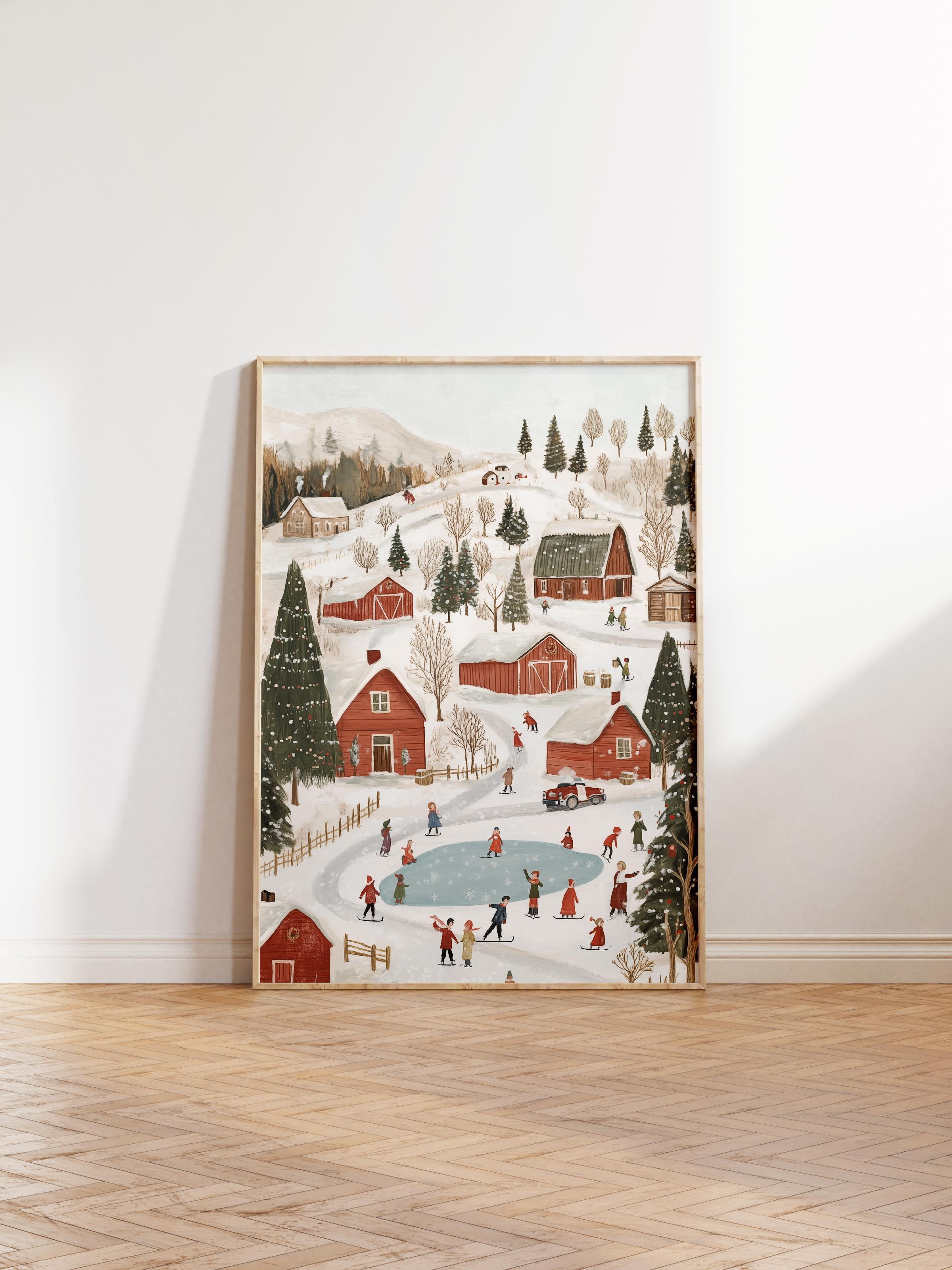 Ahşap Çerçeveli Tablo, Poster ve Çerçeve Seti, Yılbaşı Comfort Serisi NO:108801