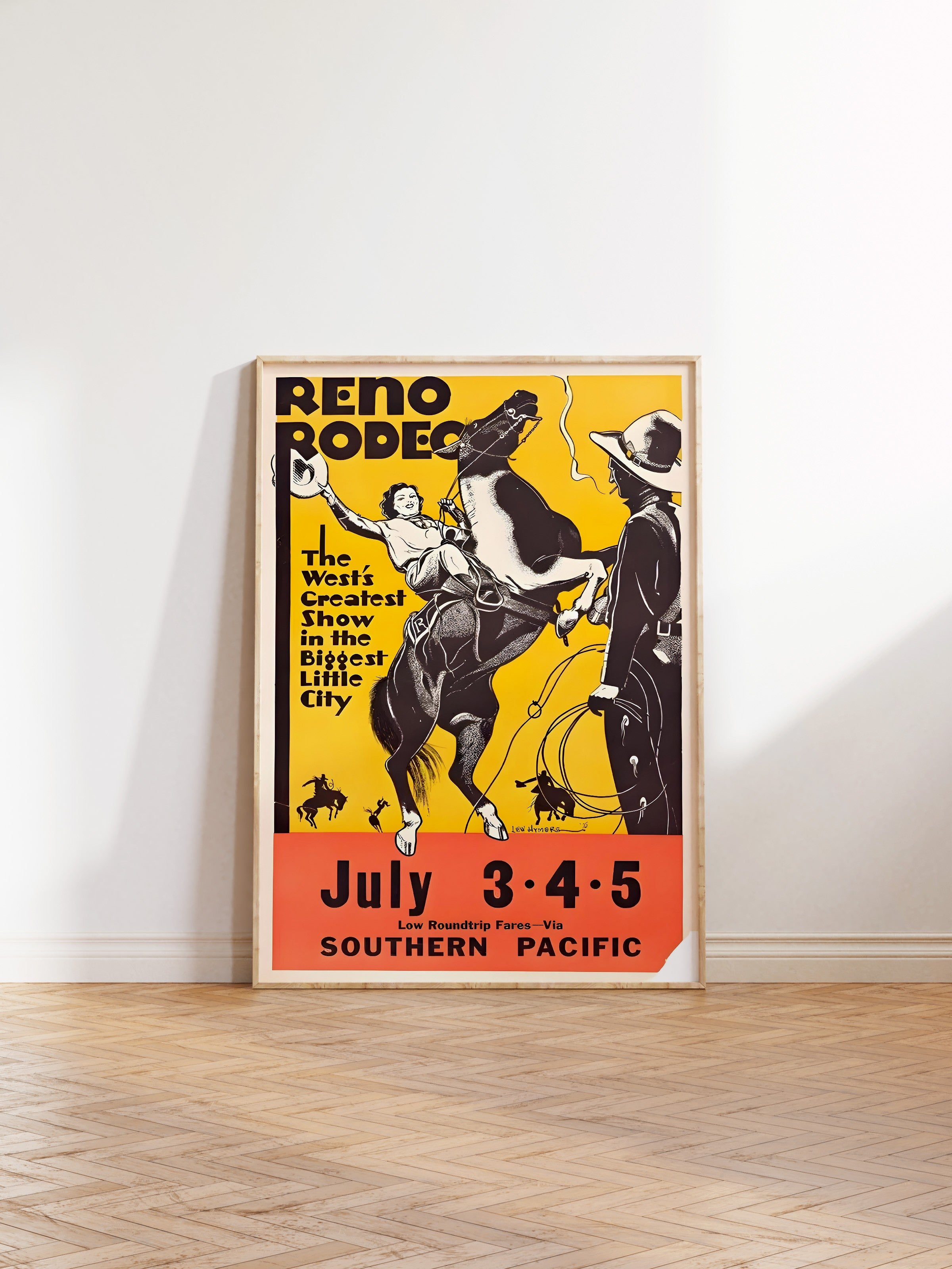 Ahşap Çerçeveli Tablo, Reno Rodeo Retro, Comfort Serisi Poster ve  Ahşap Tablo, NO:108959