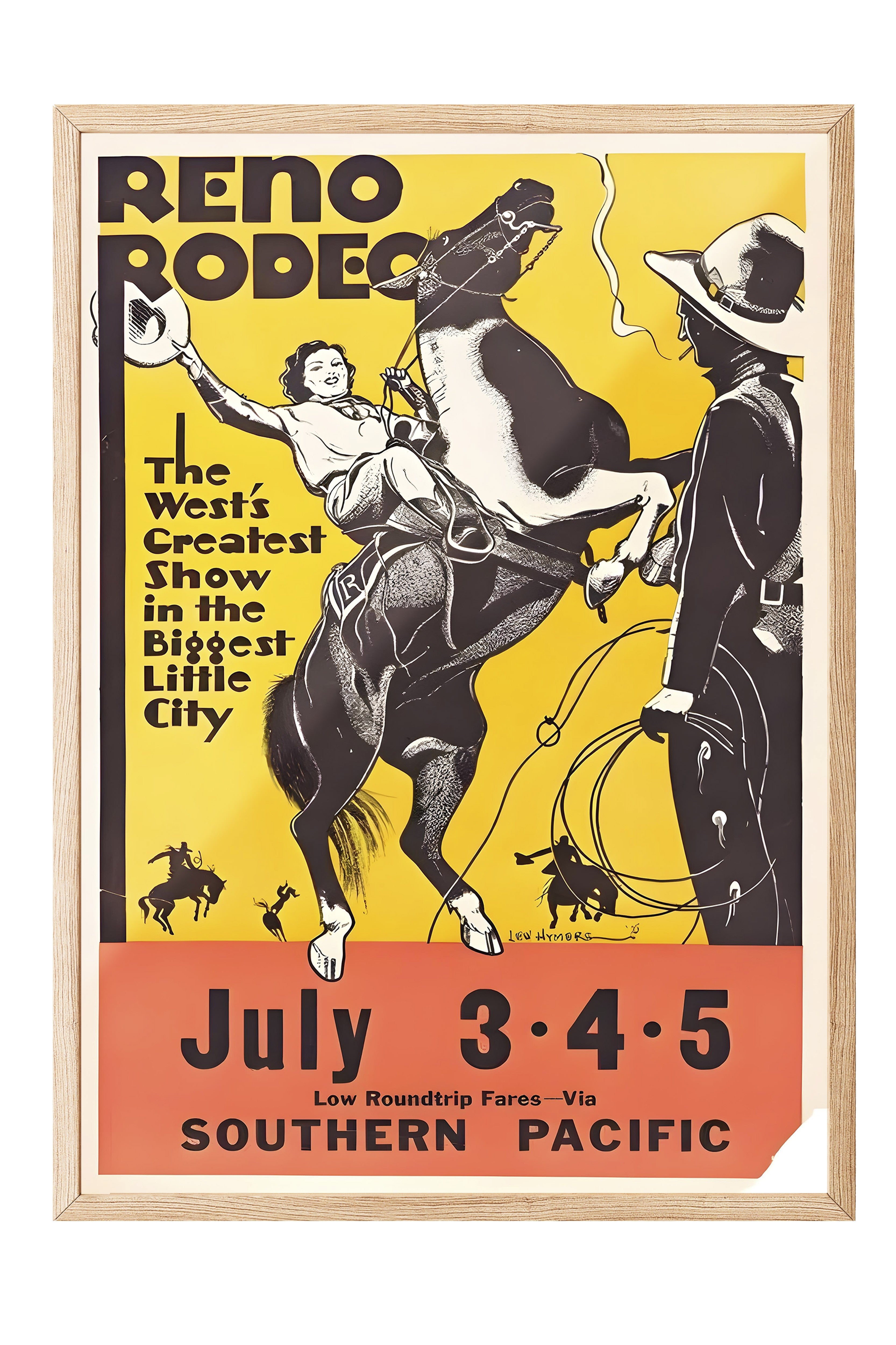 Ahşap Çerçeveli Tablo, Reno Rodeo Retro, Comfort Serisi Poster ve  Ahşap Tablo, NO:108959