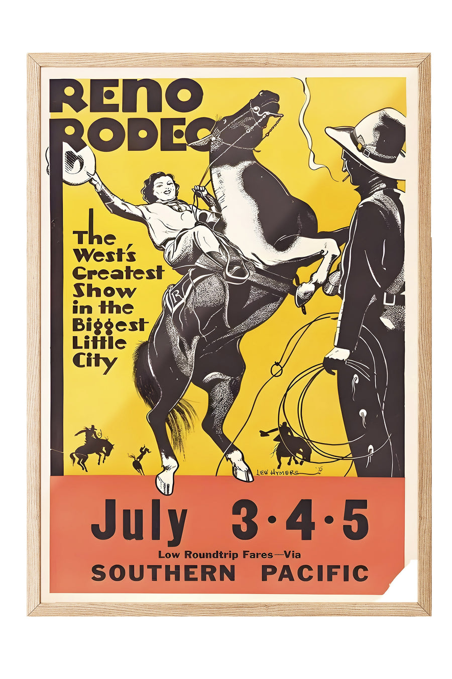 RENO RODEO Poster – Ahşap Çerçeveli Tablo