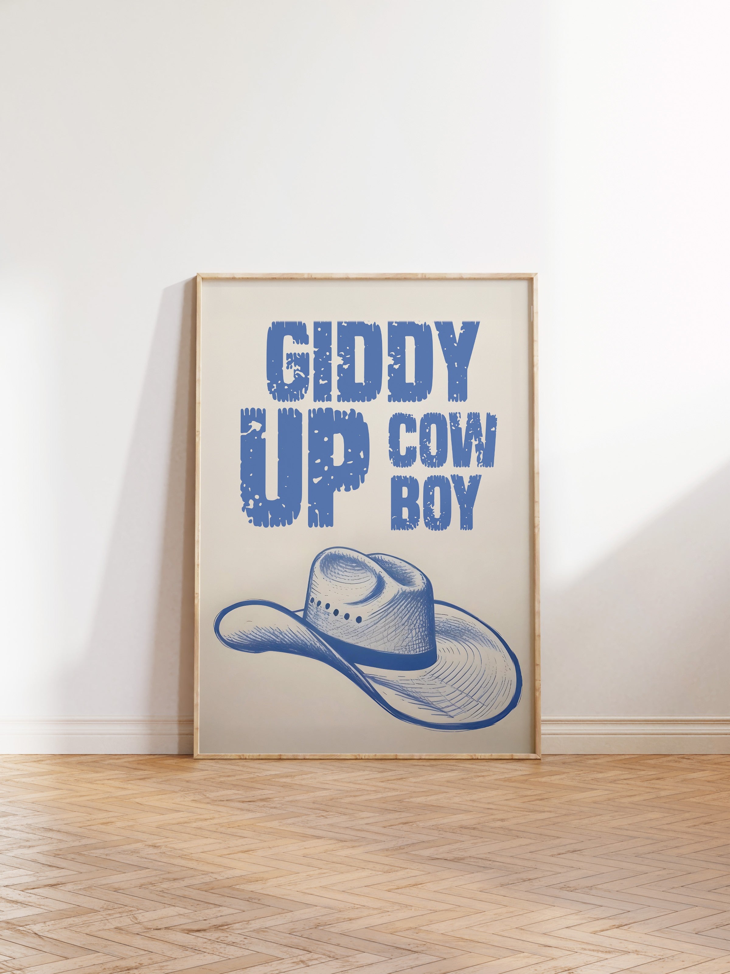 Ahşap Çerçeveli Tablo, Retro Cowboy, Comfort Serisi Poster ve Ahşap Tablo, NO:108931