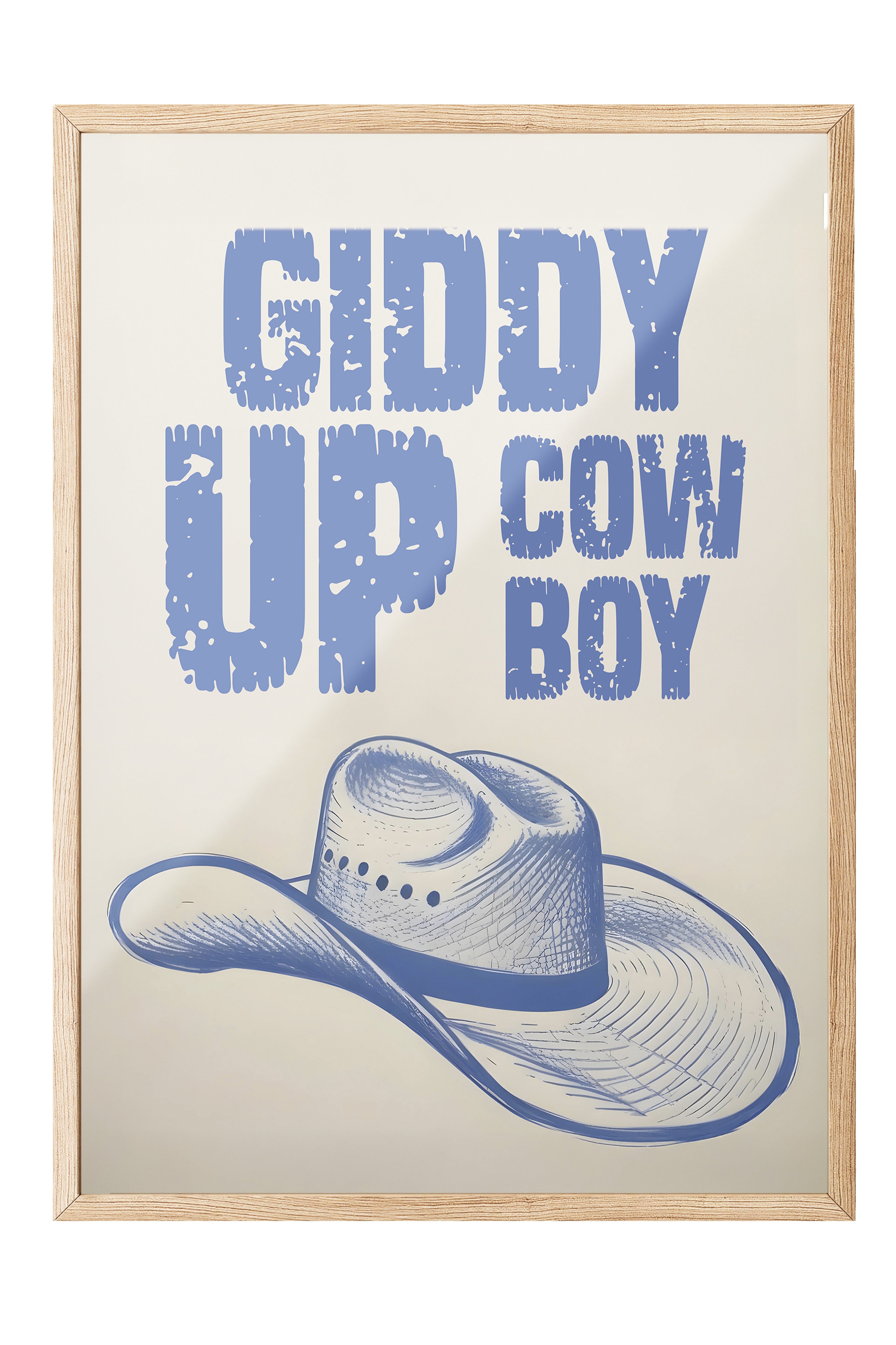 Ahşap Çerçeveli Tablo, Retro Cowboy, Comfort Serisi Poster ve Ahşap Tablo, NO:108931