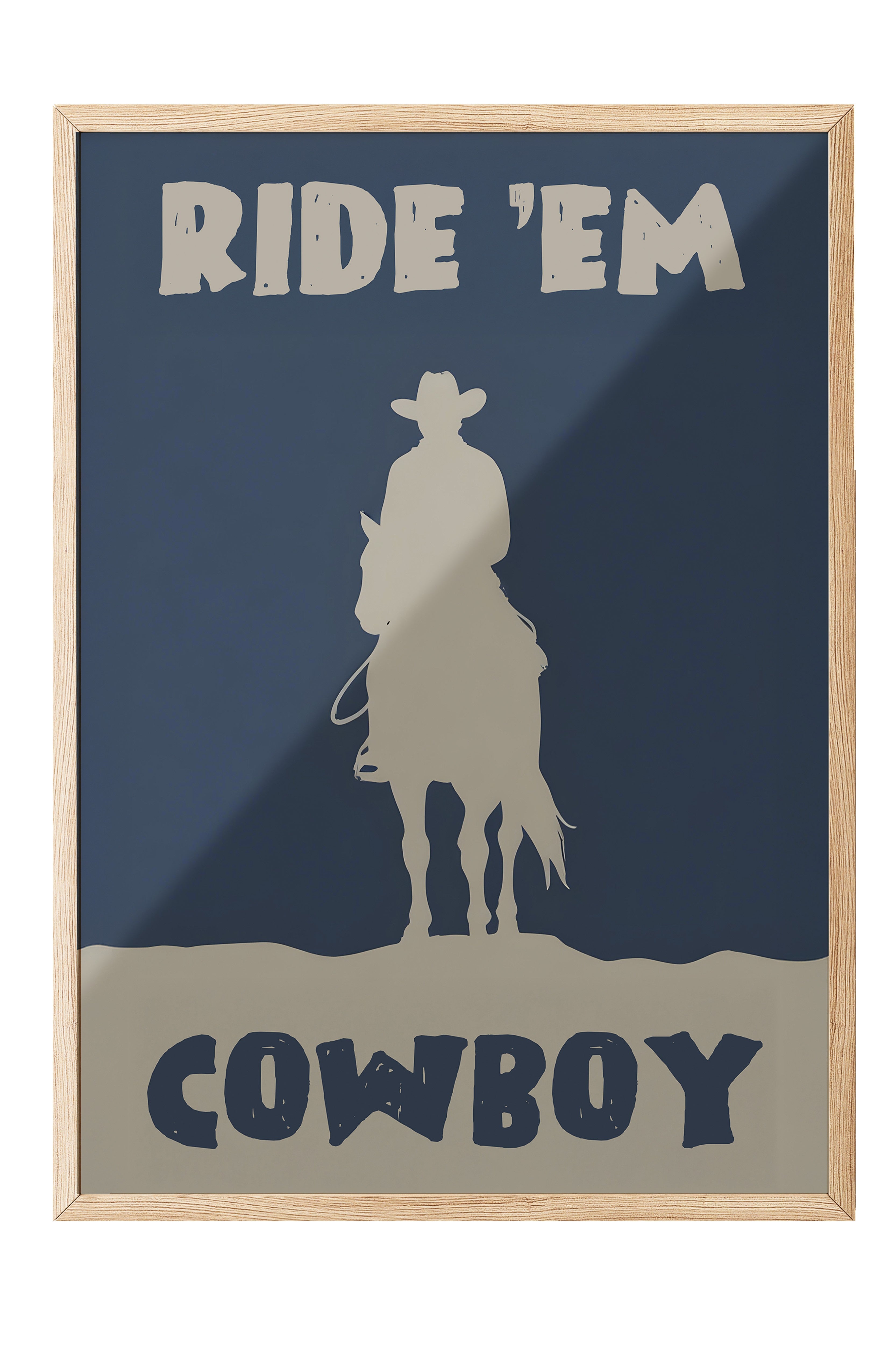 Ahşap Çerçeveli Tablo, Ride Em' Cowboy, Comfort Serisi Poster ve Ahşap Tablo, NO:108933