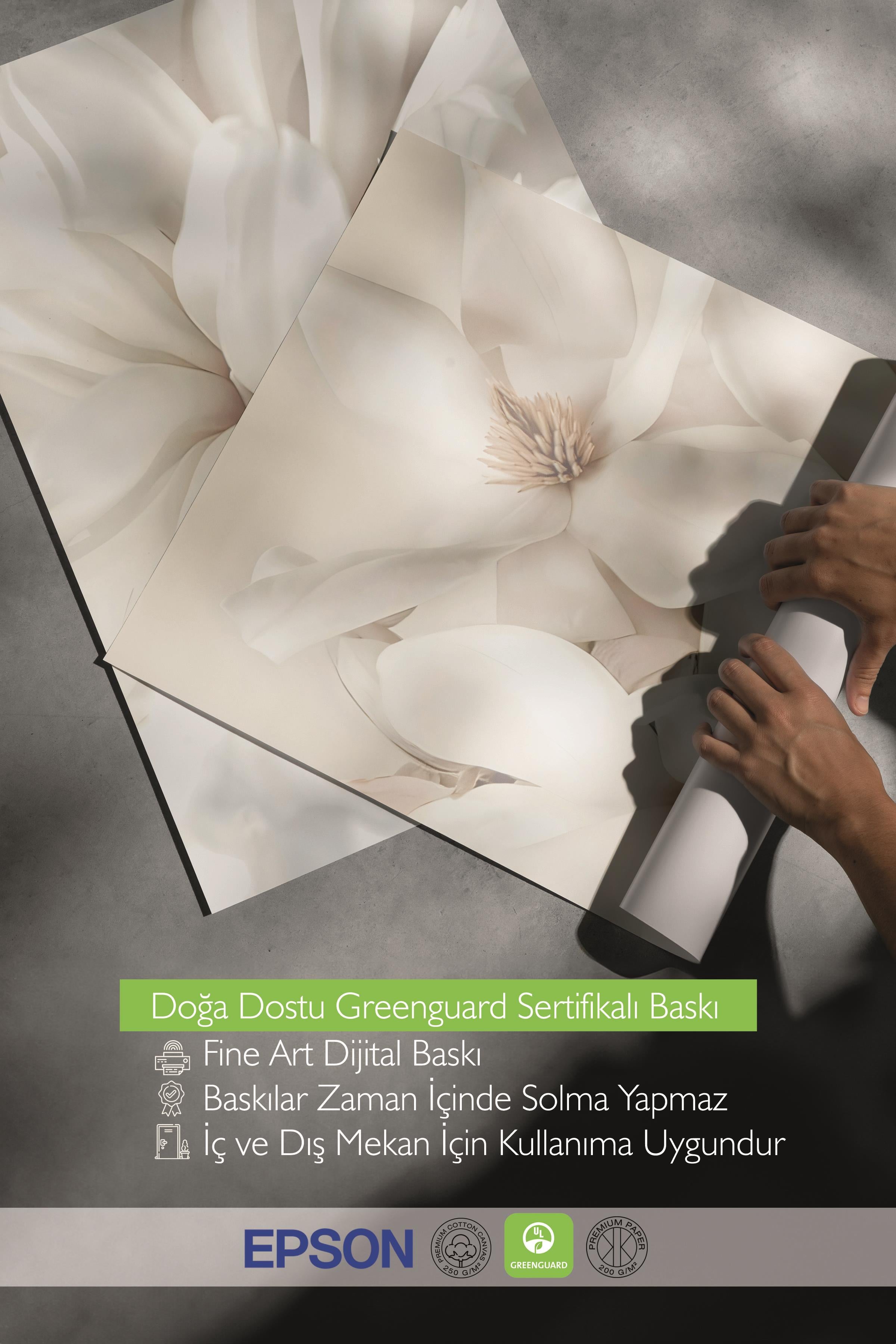 Ahşap Çerçeveli Tablo Seti, Soft Beyaz Duvar Tablosu, 3 Adet Poster Seti, No:300726