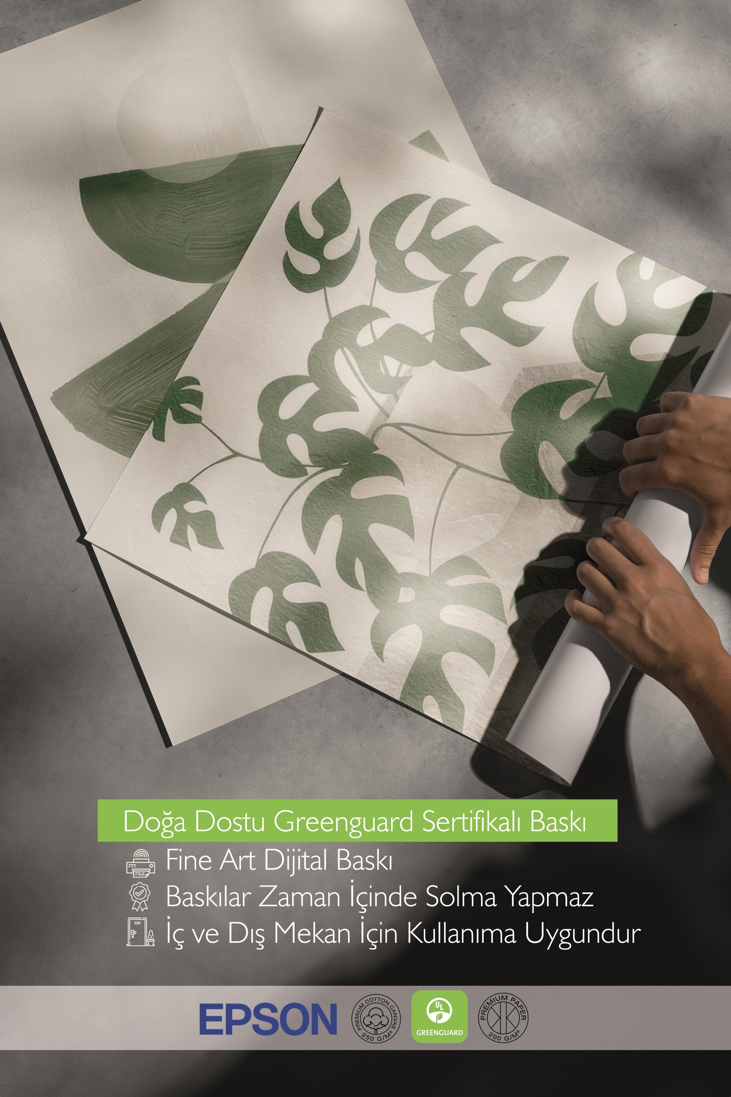 Ahşap Çerçeveli Tablo Seti, Soft Yeşil Duvar Tablosu, 3 Adet Poster Seti, No:300769