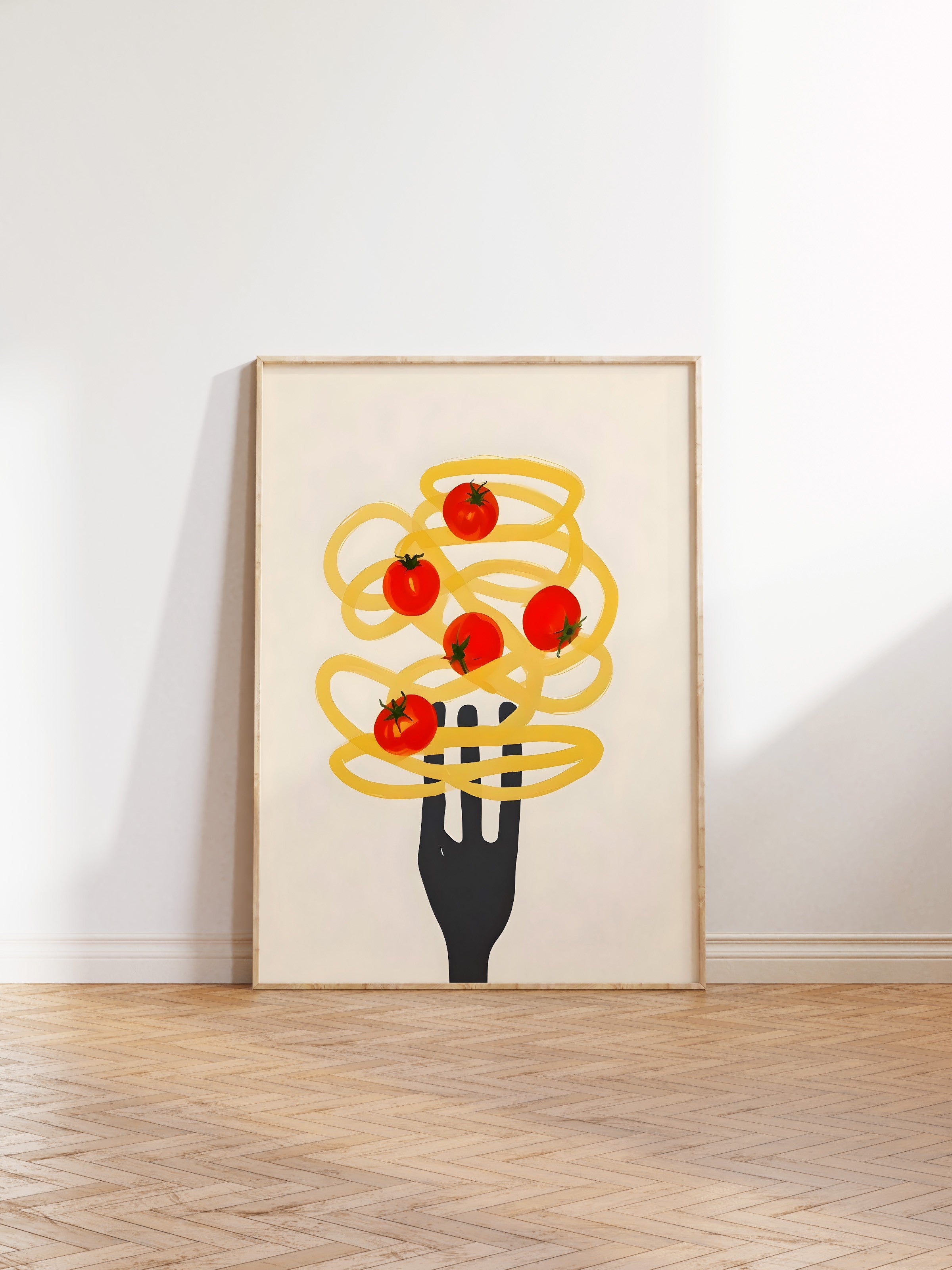 Ahşap Çerçeveli Tablo, Spaghetti, Comfort Serisi Mutfak Ahşap Tablo, NO:109059